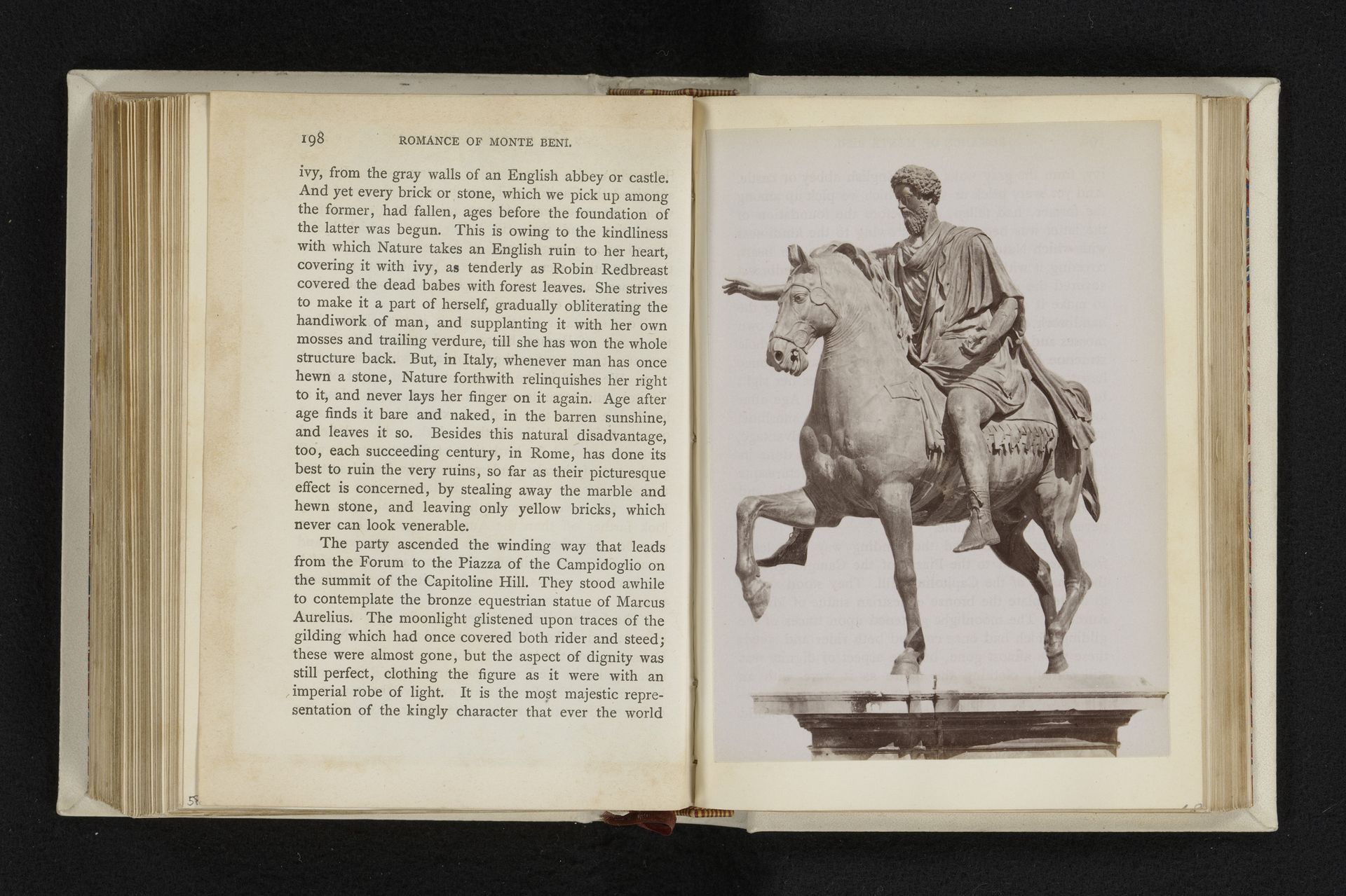 Ruiterstandbeeld van Marcus Aurelius op het Piazza del Campidoglio in Rome by Anonymous
