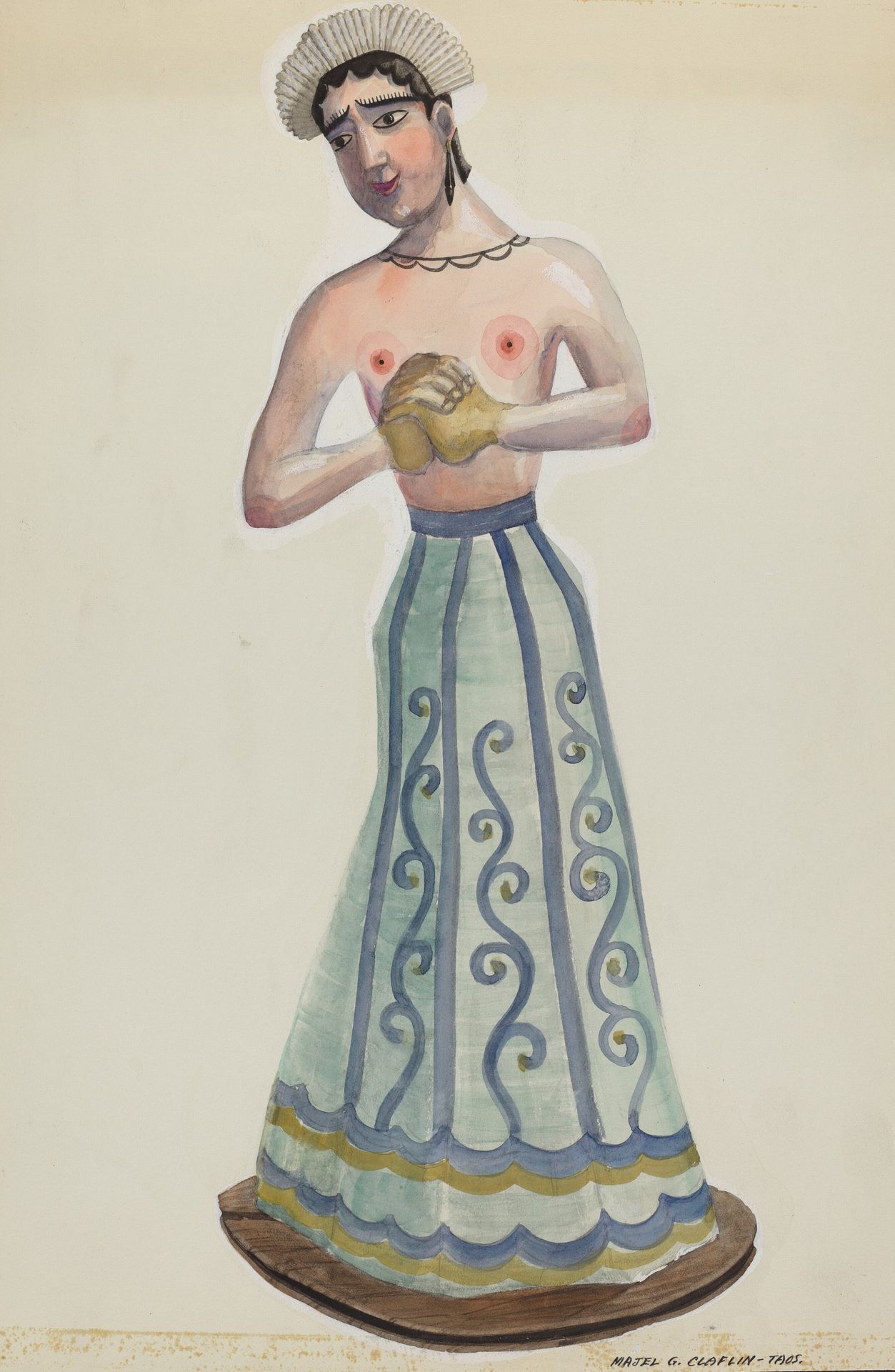 Santa (One of Eight Virgins) Front View by Majel G. Claflin