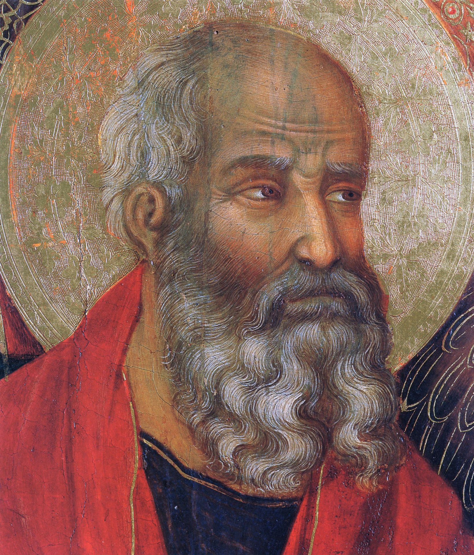 Madonna and Child on a throne (Front side fragment) by Duccio