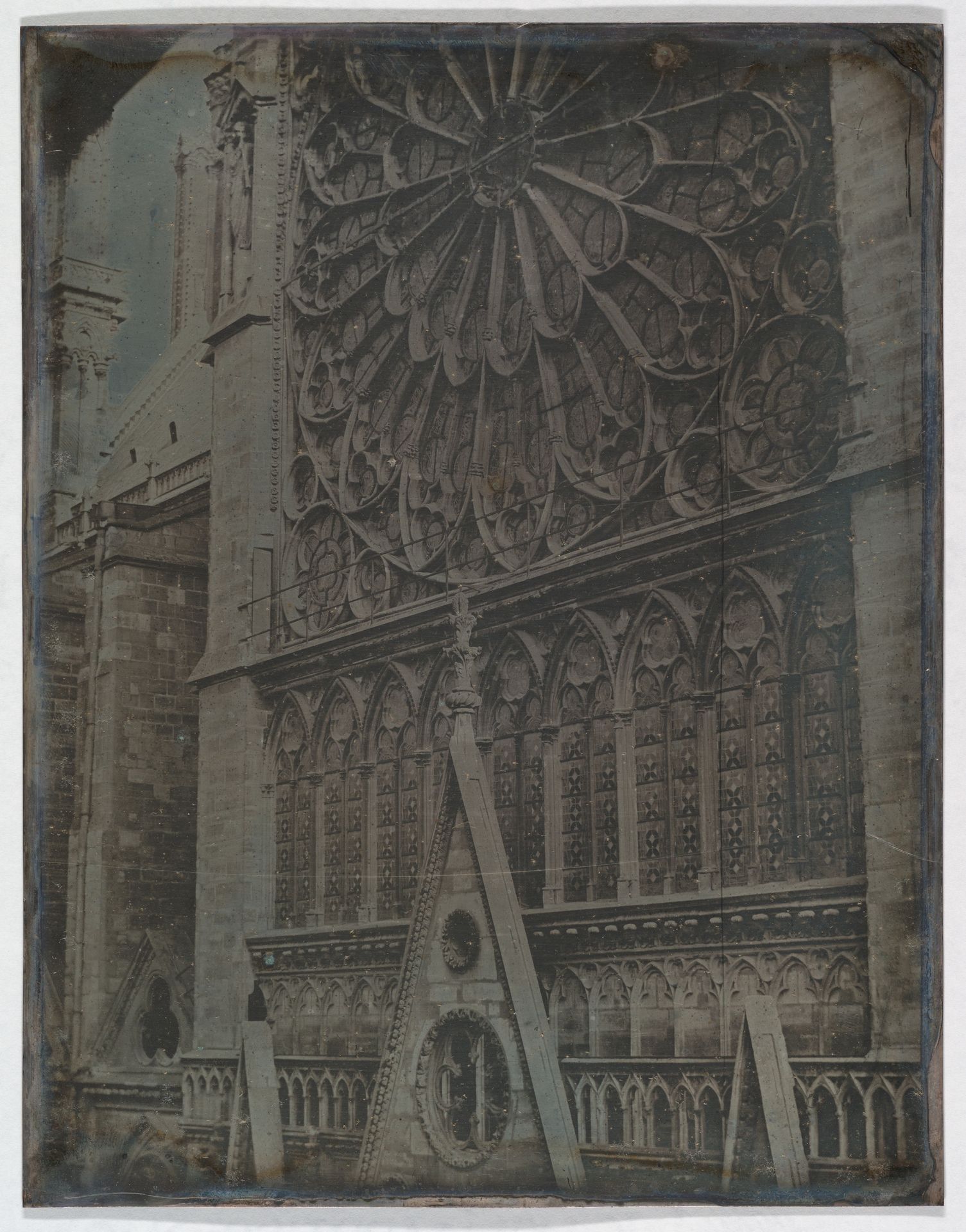 Rose Window, Notre-Dame Cathedral, Paris (277. Troyes. 1841. Cathedrale. Gde. Rose. Fichot-Paris [sic]) by Joseph-Philibert Girault de Prangey