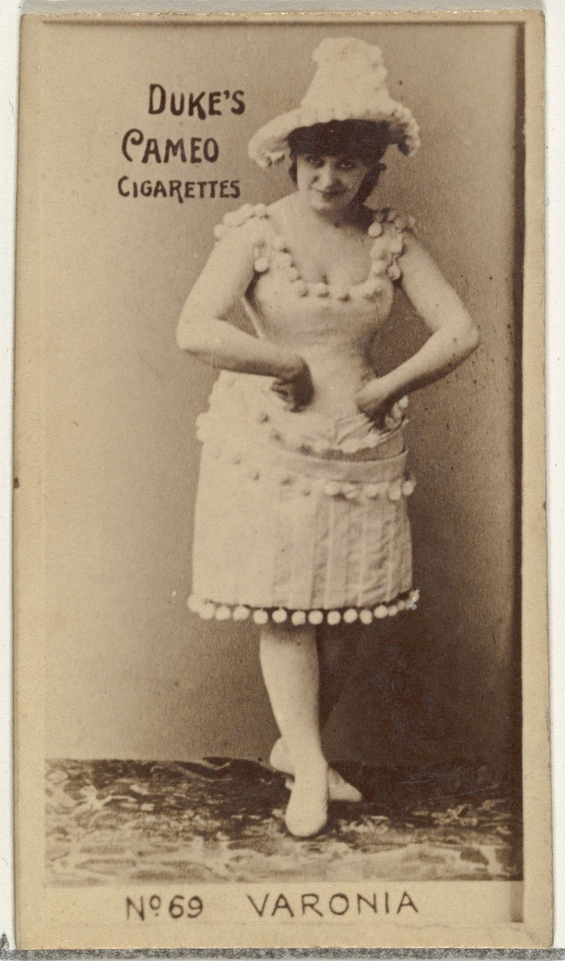 Card Number 69, Irene Varonia, from the Actors and Actresses series (N145-4) issued by Duke Sons & Co. to promote Cameo Cigarettes by W. Duke, Sons & Co.
