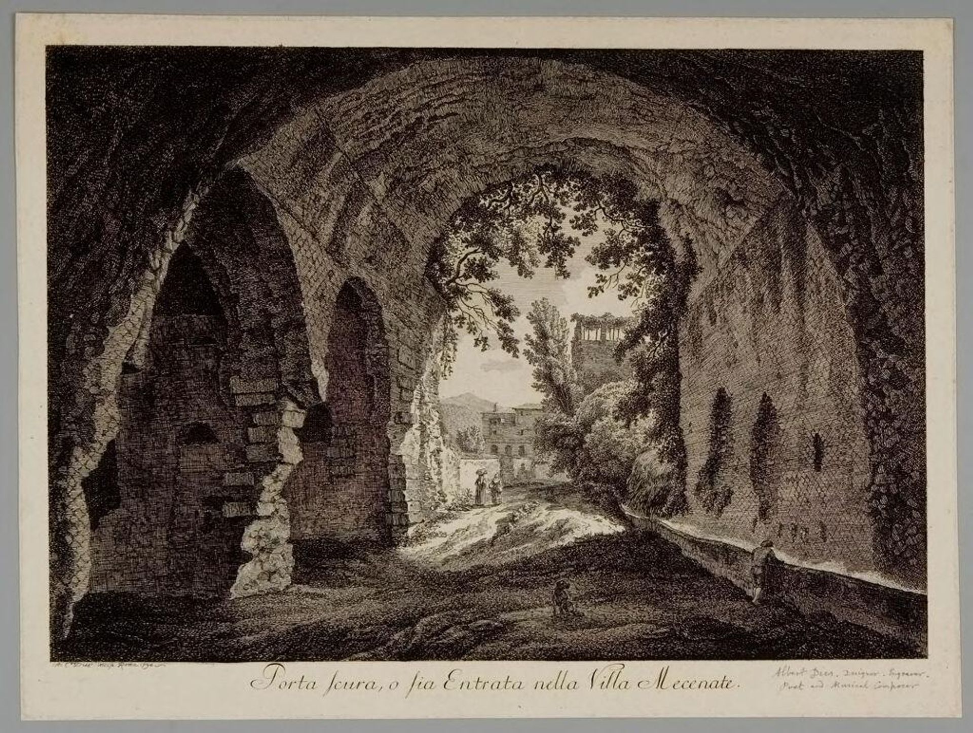 Porta scura o sia entrata nella villa Mecenate by Albert Christoph Dies