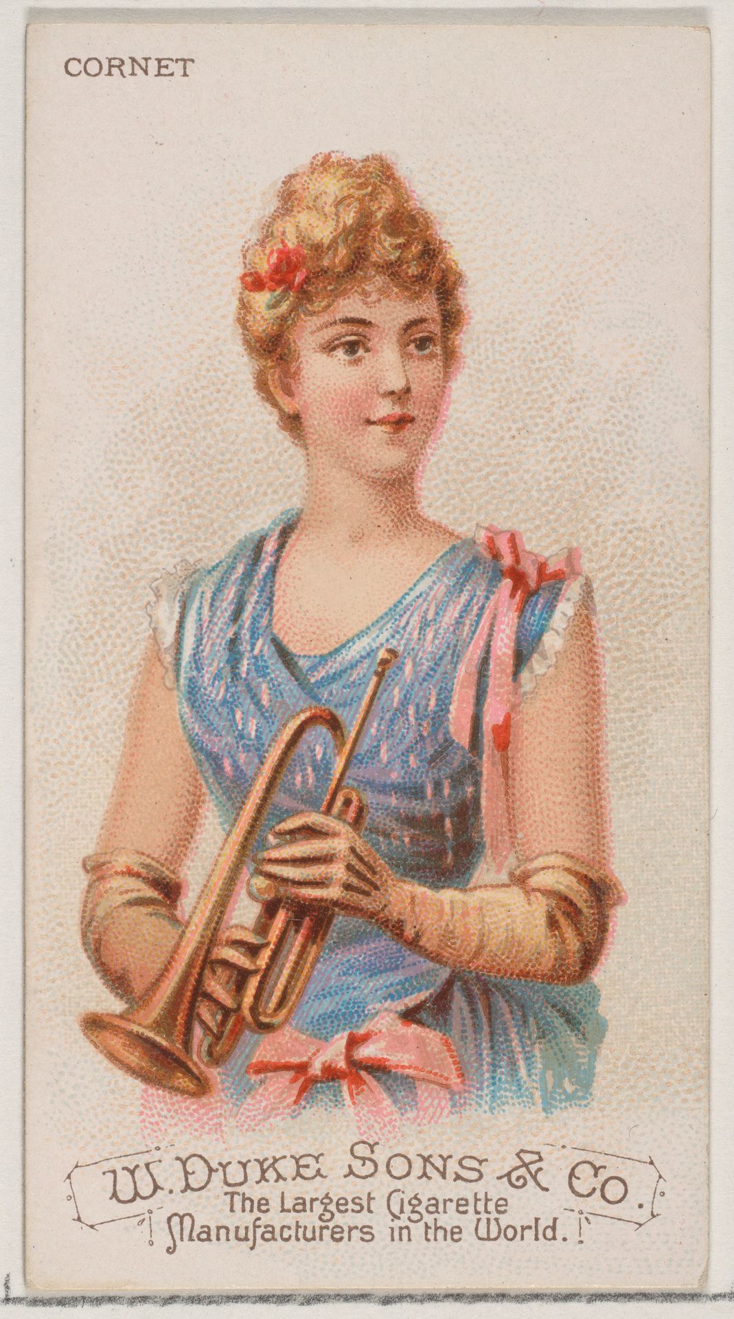 Cornet, from the Musical Instruments series (N82) for Duke brand cigarettes by W. Duke, Sons & Co.