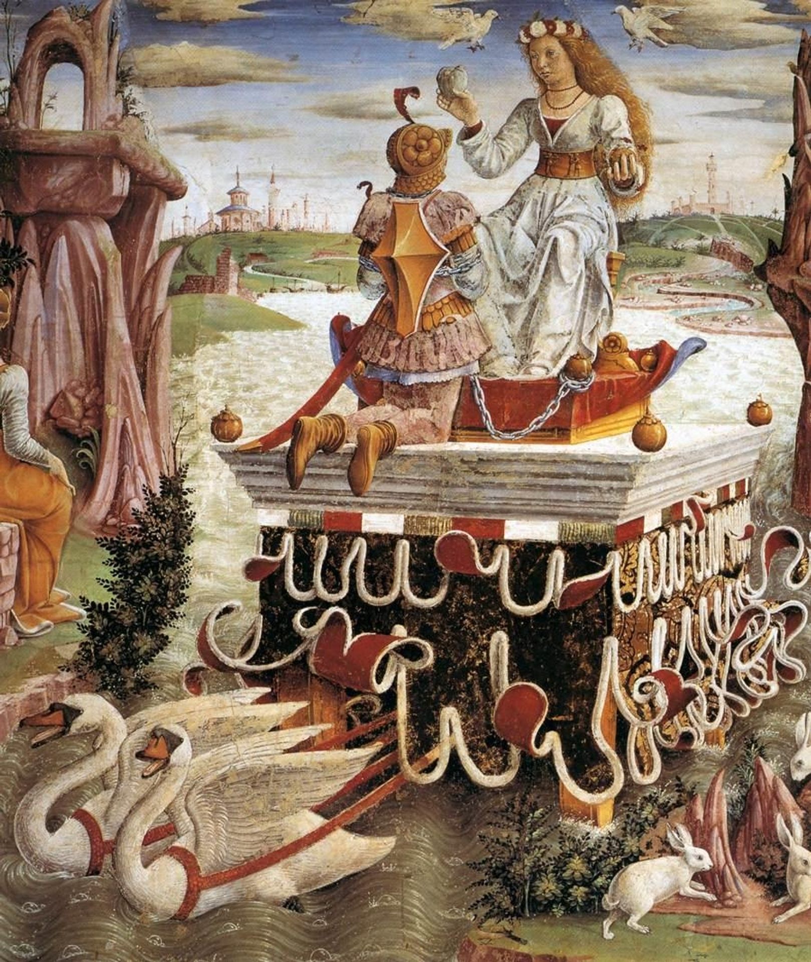 April. Fresco in Palazzo Schifanoia (detail) - Triumph of Venus by Francesco del Cossa