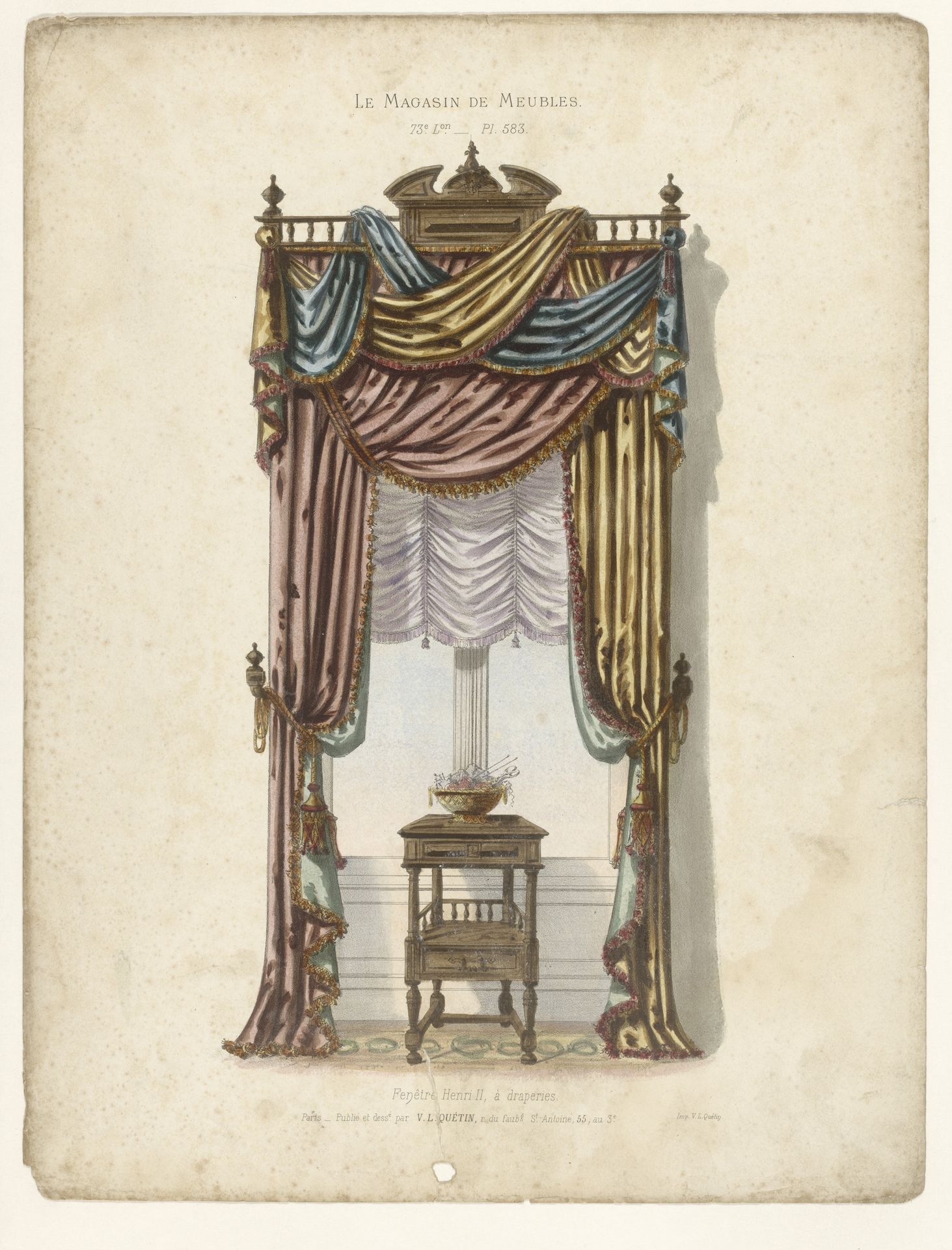 Venster met gordijnen by Anonymous