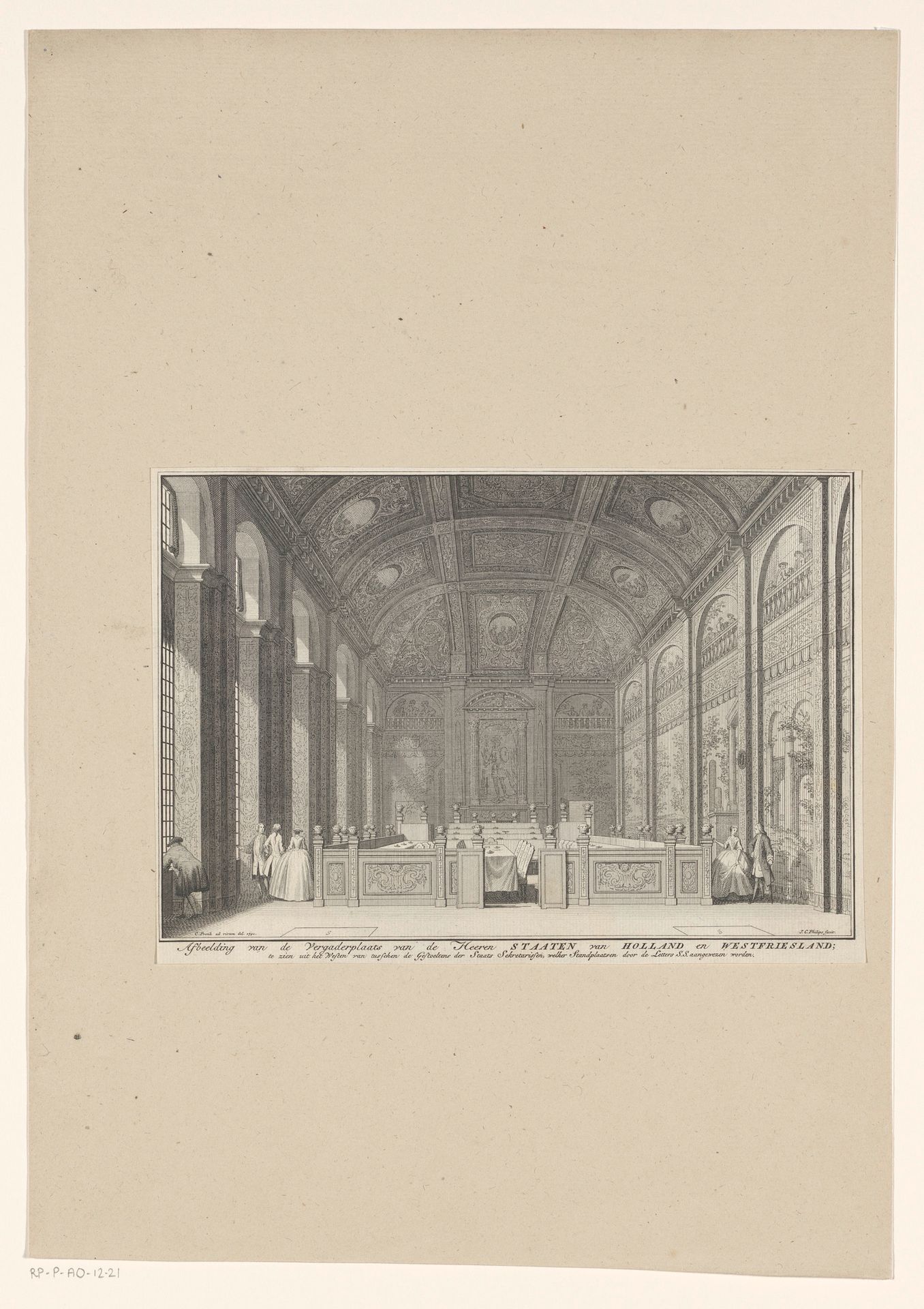 Vergaderzaal van de Staten van Holland en West-Friesland, 1741 by Jan Caspar Philips
