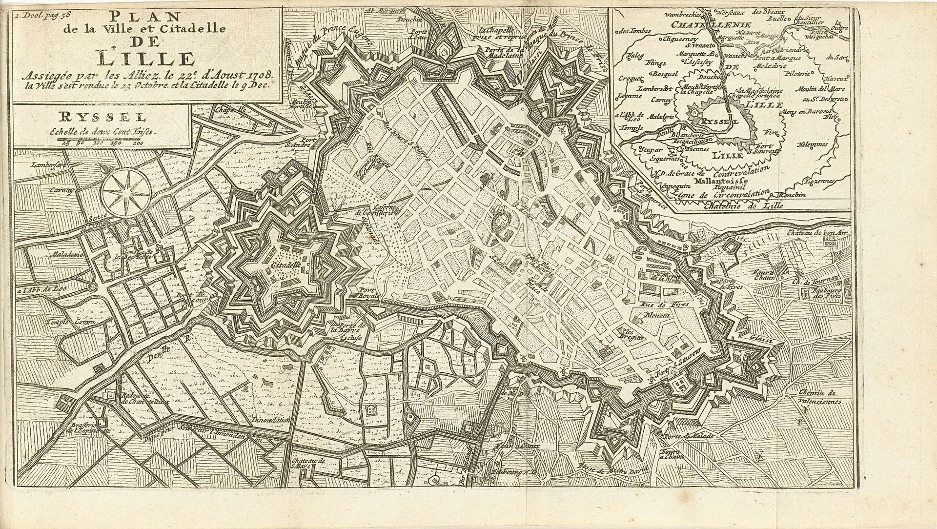 Beleg van Lille, 1708 by Matthijs Pool