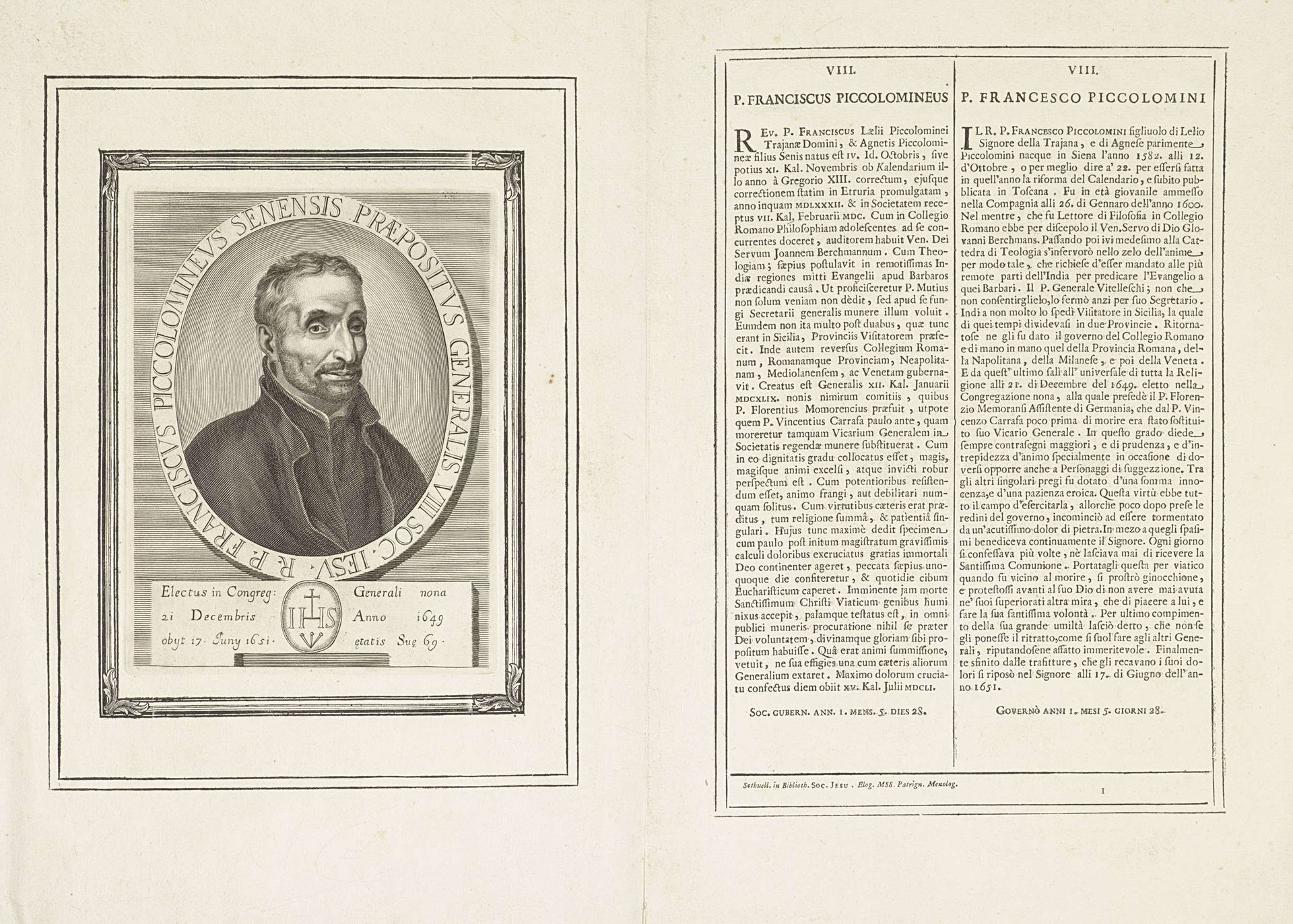 Portret van de Italiaanse priester Francesco Piccolomini by Arnold van Westerhout