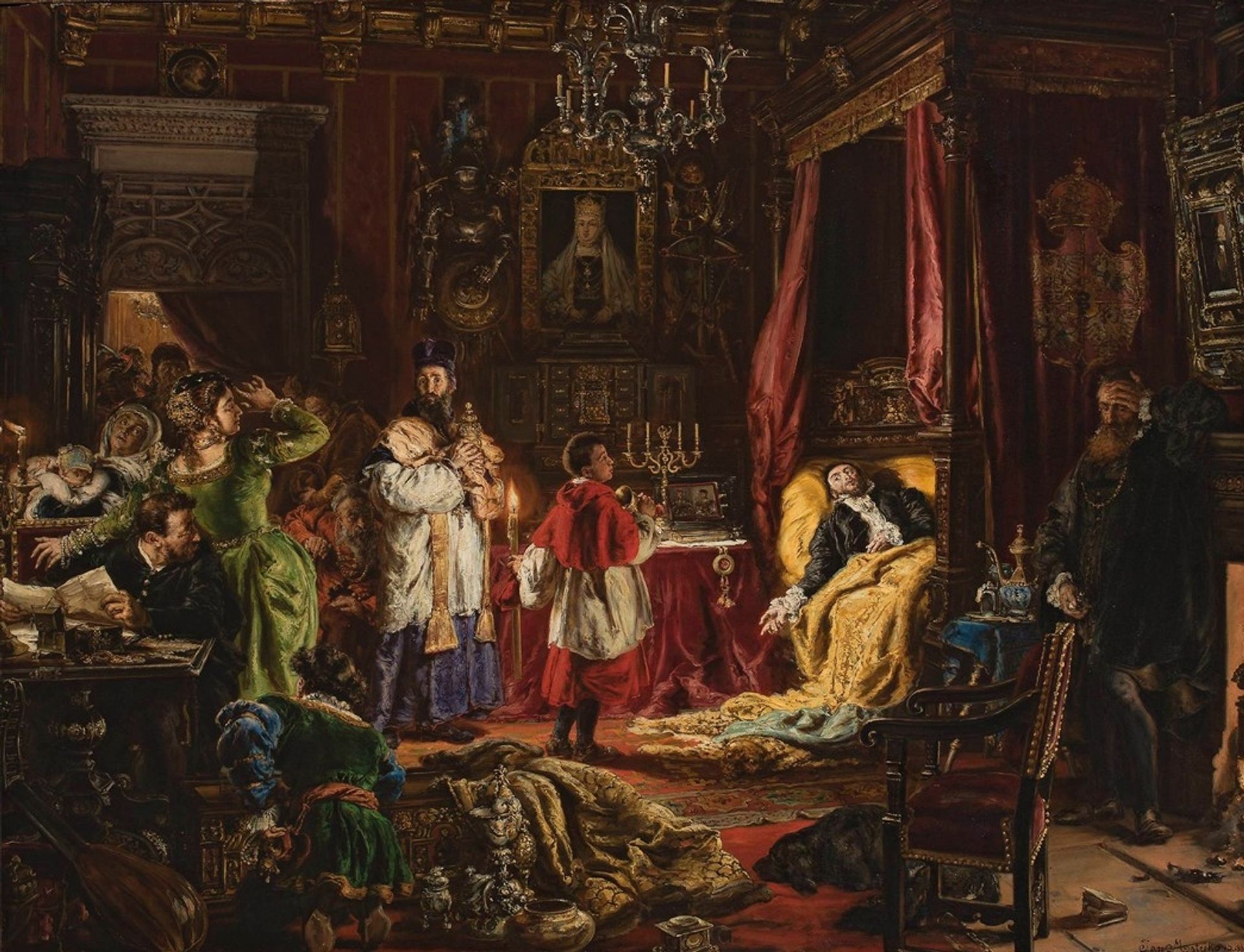 Death of Sigismund Augustus in Knyszyn in 1572 by Jan Matejko