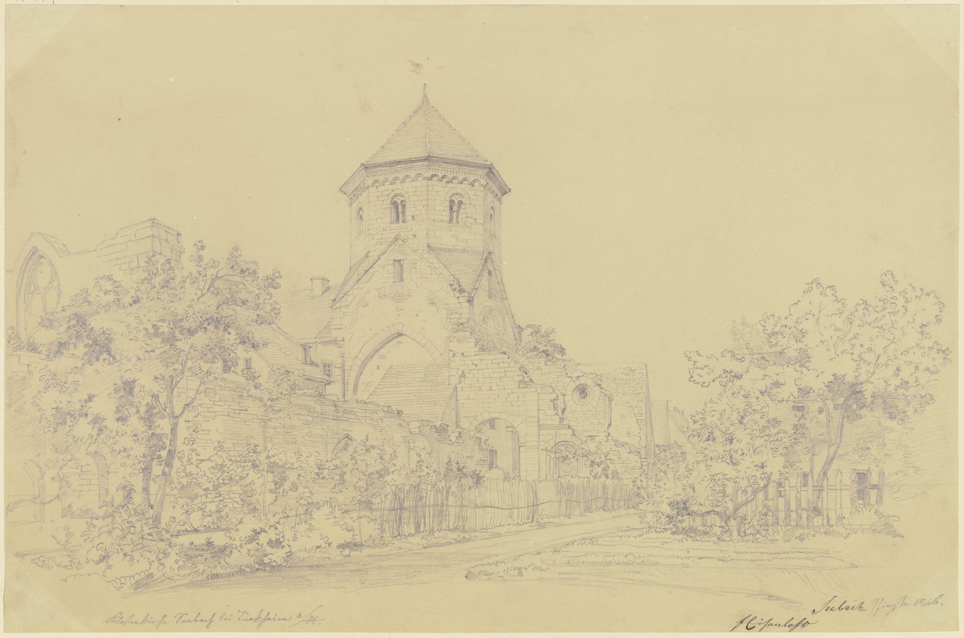 Die Klosterkirche St. Laurentius in Seebach bei Bad Dürkheim by Friedrich Eisenlohr