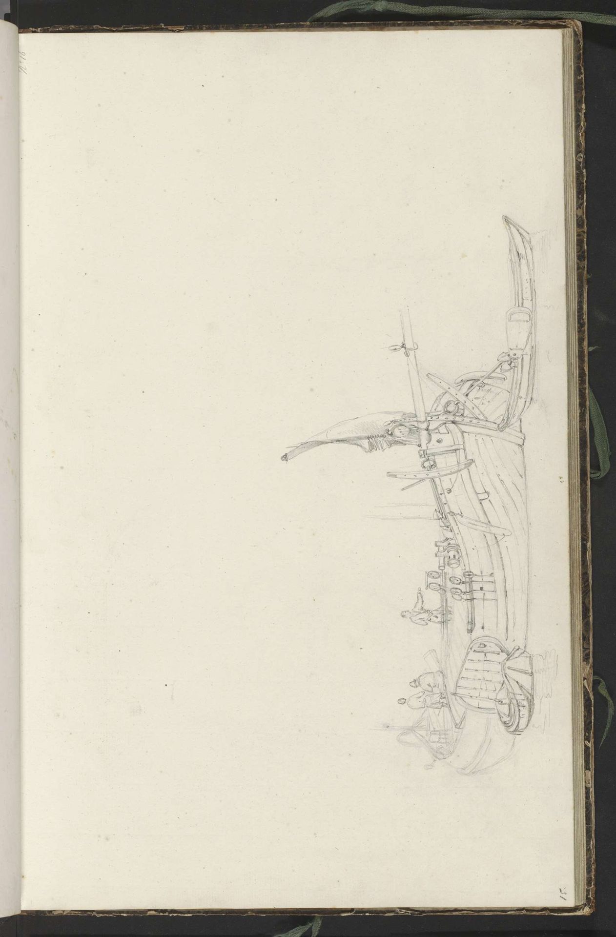 Drie mannen op een vissersboot by Johannes Christiaan Schotel
