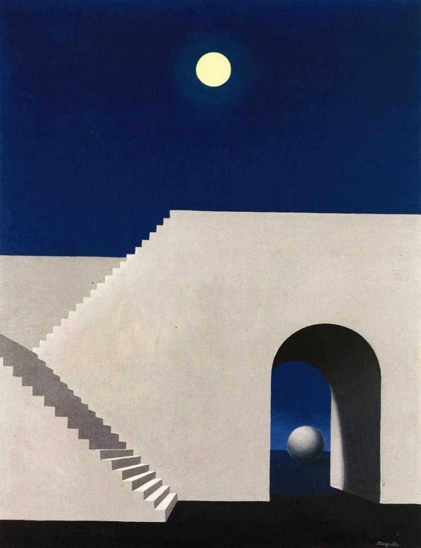 Architecture au clair de lune by René Magritte