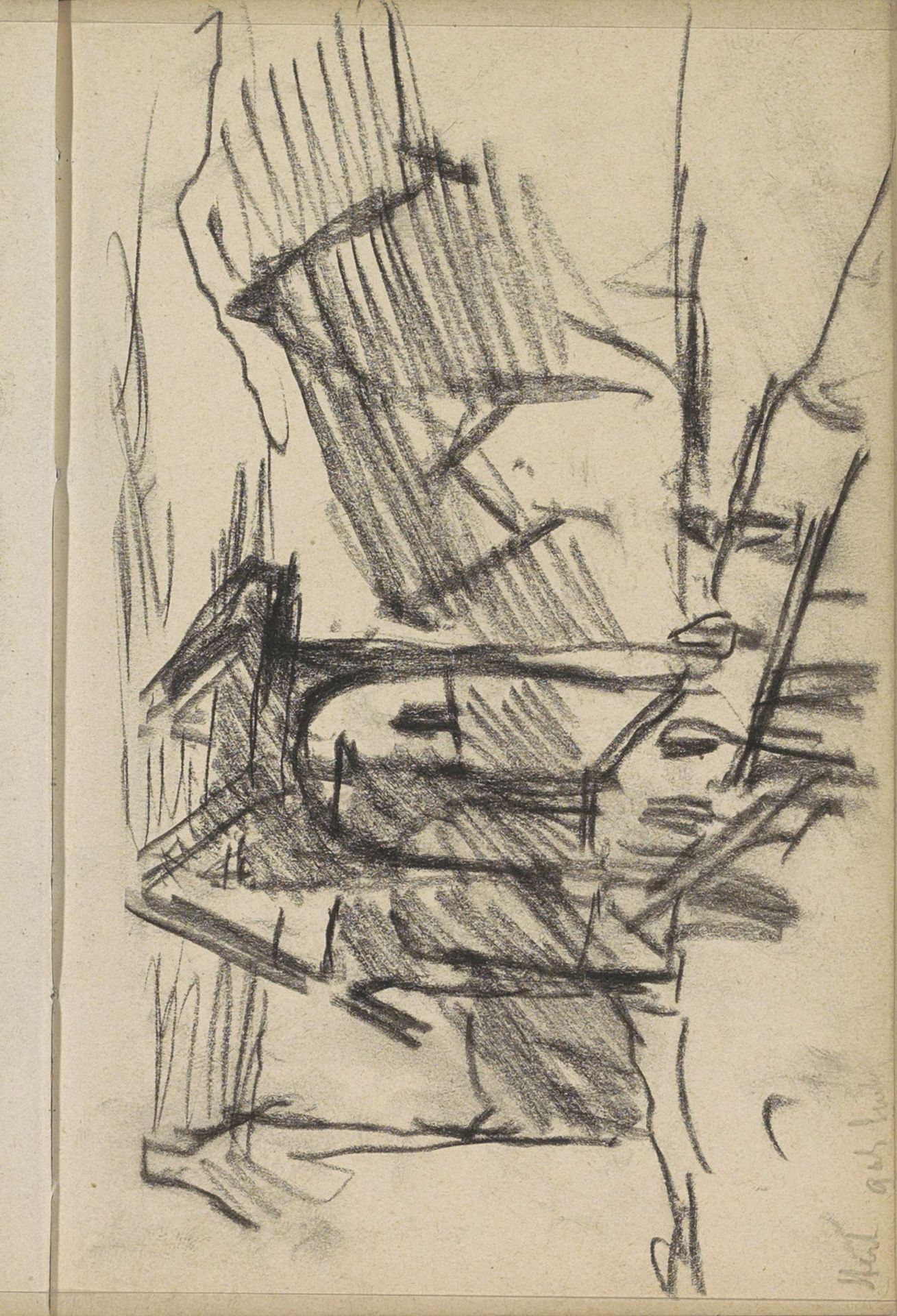 Gezicht op Prinseneiland te Amsterdam met de Sloterdijkbrug by George Hendrik Breitner