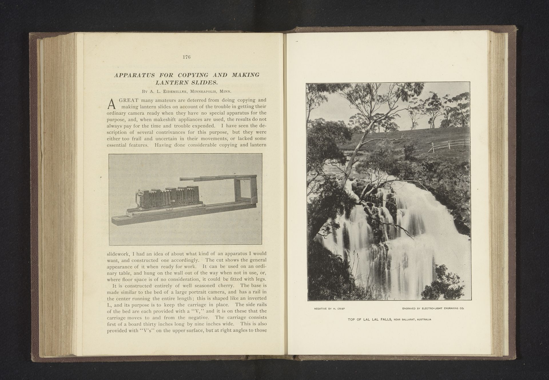 Top of Lal Lal Falls, near Ballarat, Australia by H. Crips