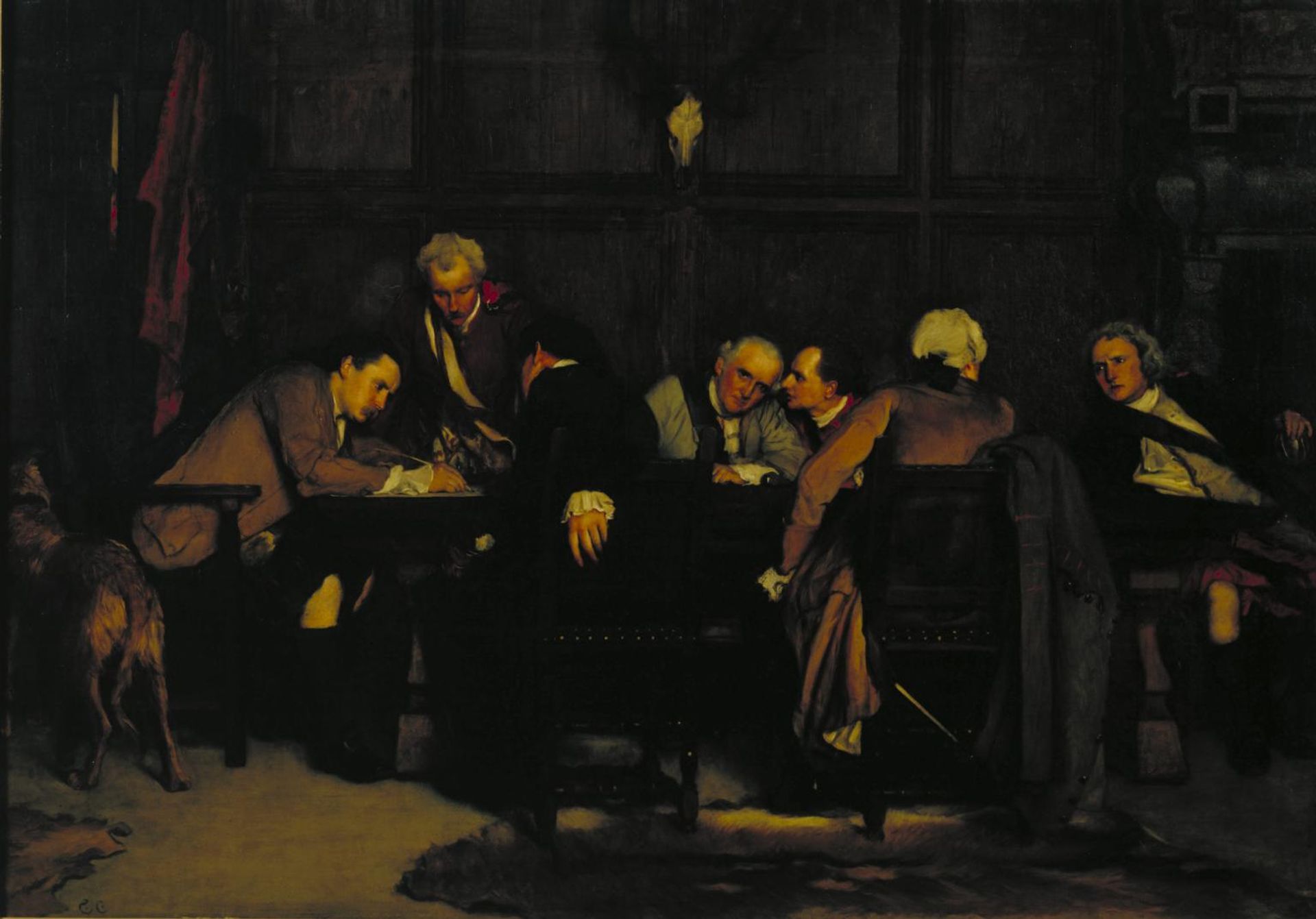 Meeting of Scottish Jacobites by  Claude Calthrop