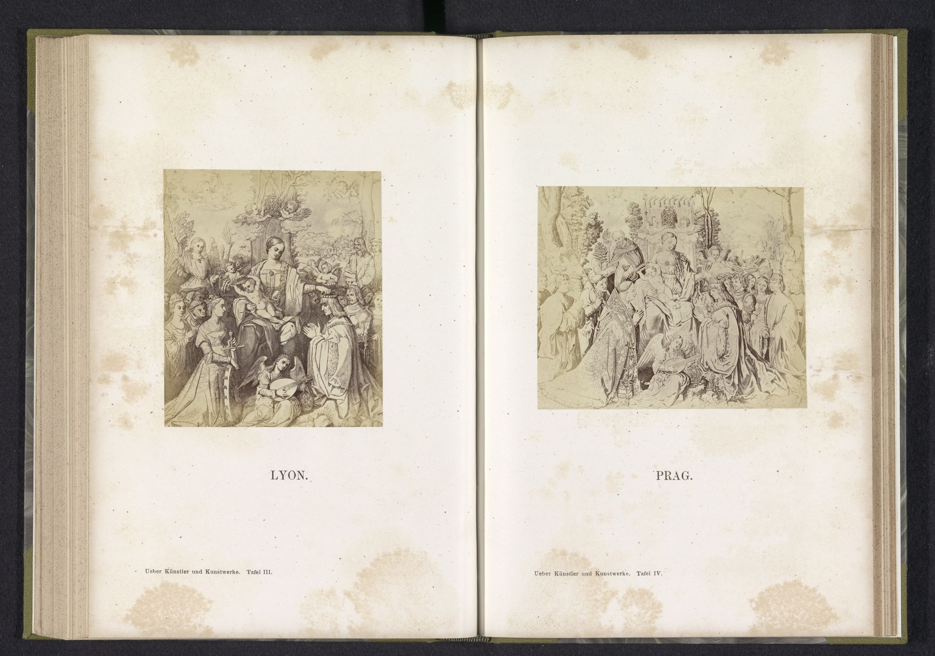 Fotoreproductie van een prent naar een schilderij, voorstellende het Feest van de Heilige Rozenkrans by Anonymous
