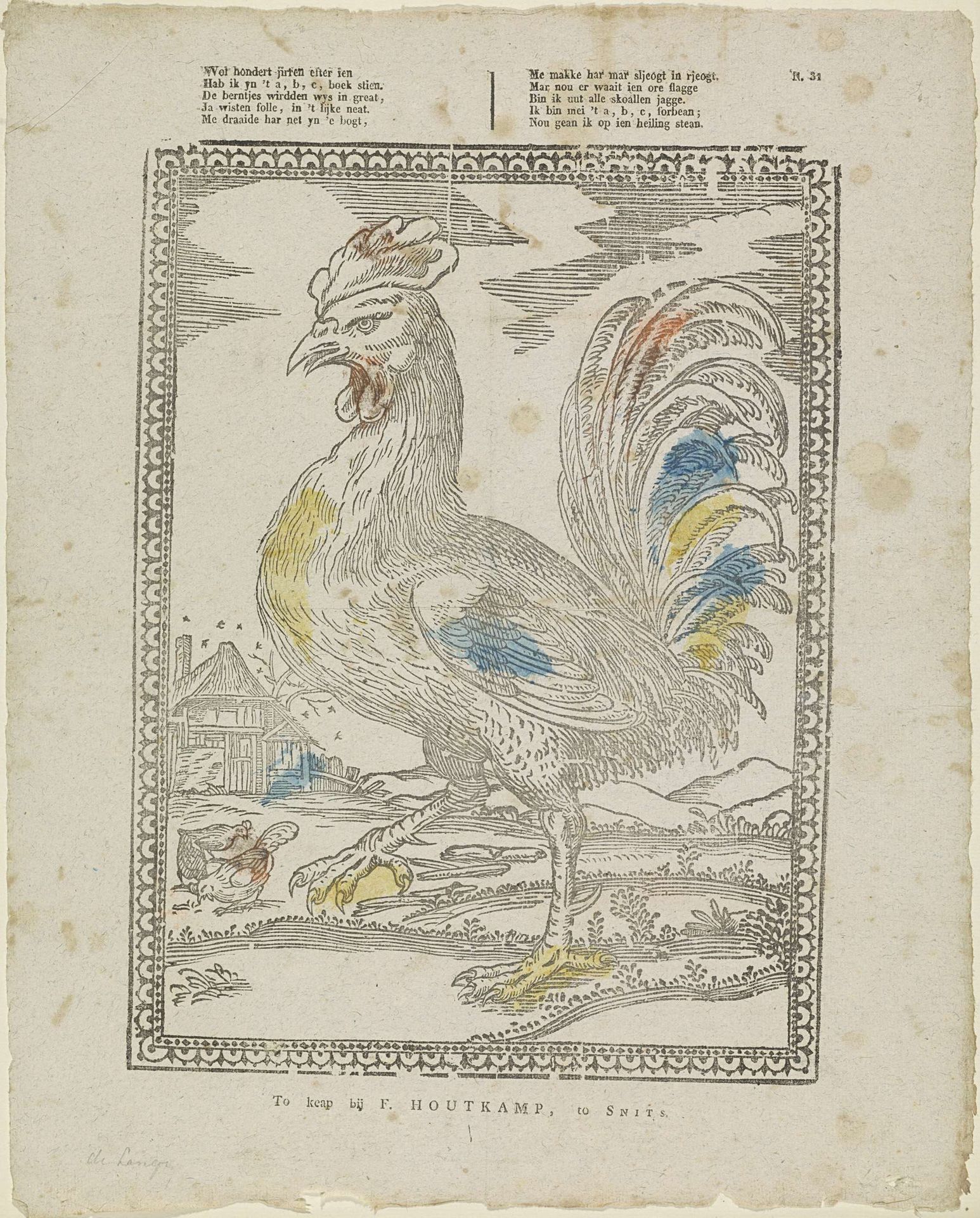 Wol hondert jirren ester ien / Hab ik yn 't a, b, c, boek stien [(...)] by F. Houtkamp