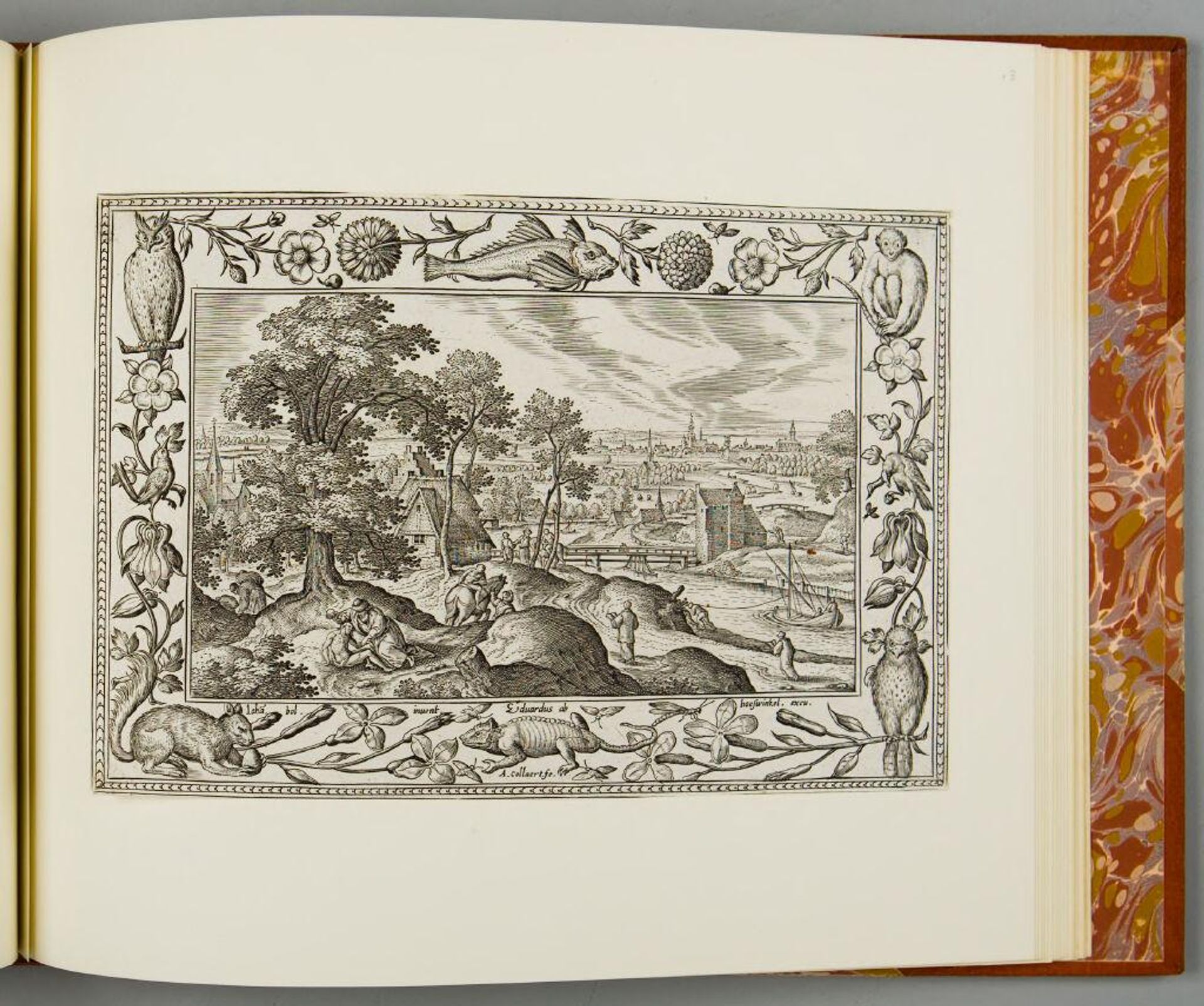The Good Samaritan, with Fish, Lizard, Squirrel, and Owl by Adriaen Collaert