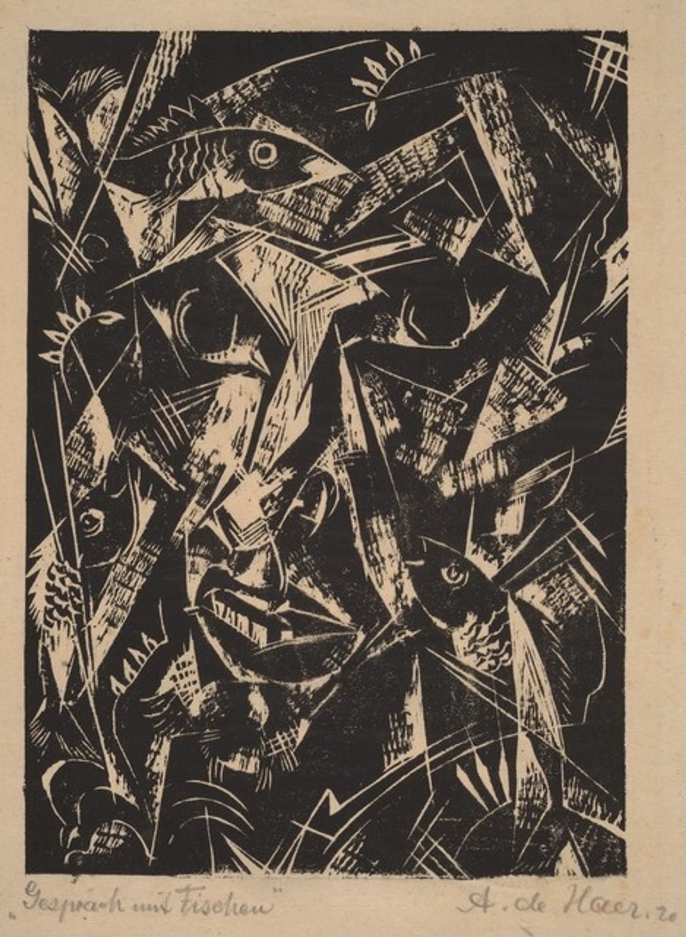 Gespräch mit Fischen (Conversation with Fish) by Adolf de Haer
