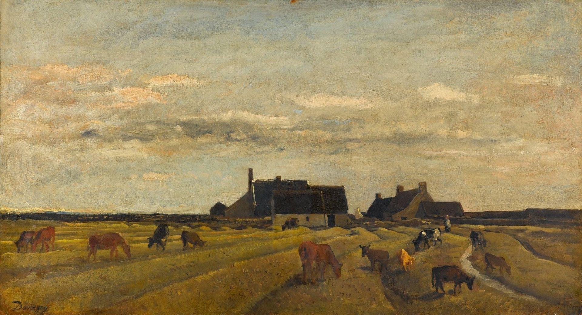 Farm at Kerity, Brittany by Charles François Daubigny