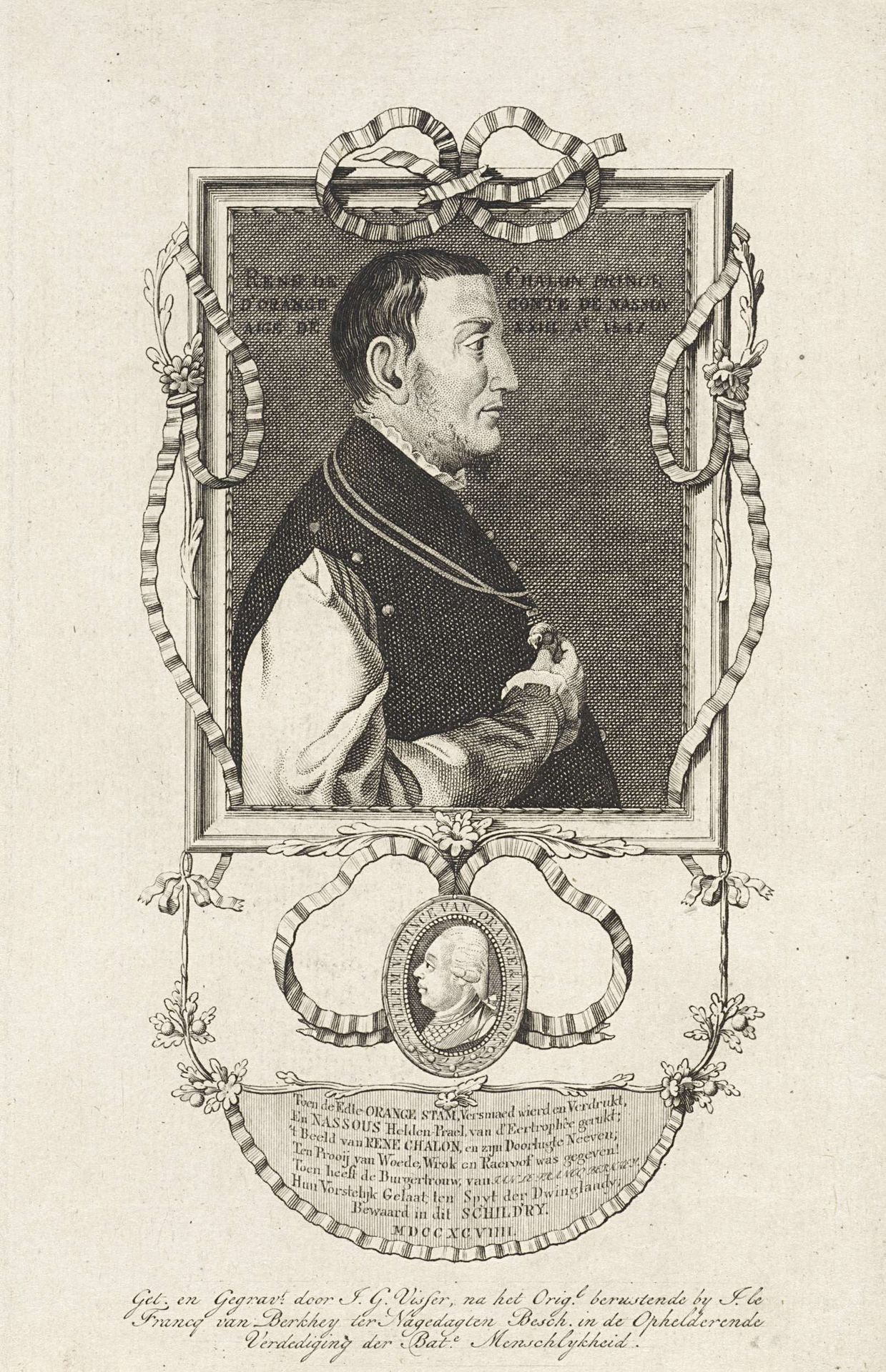 Portret van René de Chalon by Jan Gerritsz. Visser
