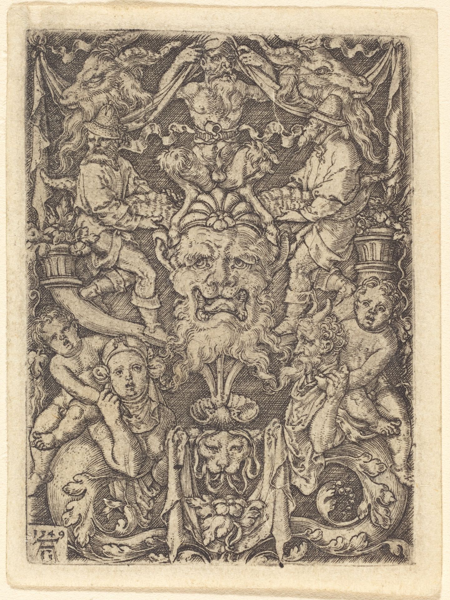 Ornament with Mask by Heinrich Aldegrever