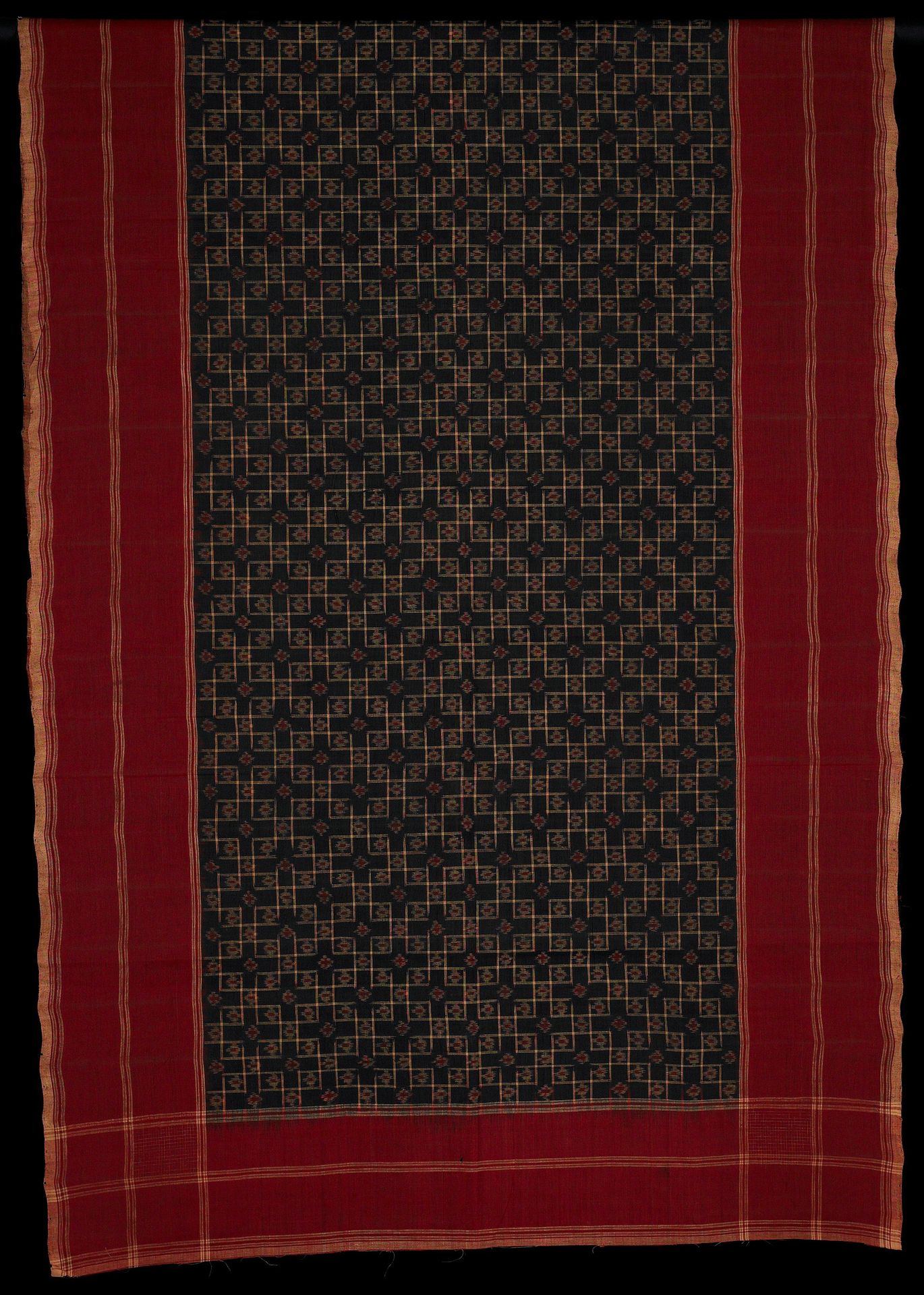 Cloth for woman's veil (Telia dupatta) or man's waist wrap (Telia lungi) by Anonymous