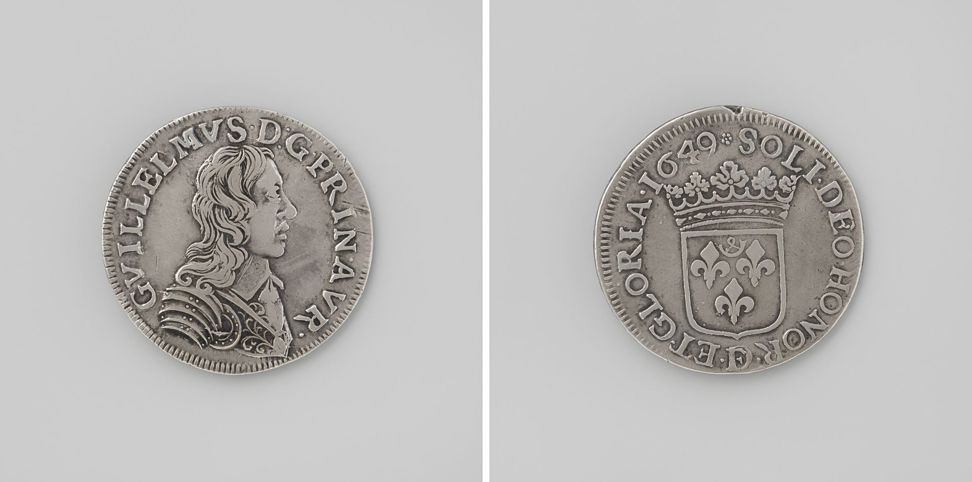 Munt van een halve kroon van Willem II, prins van Oranje-Nassau by Anonymous