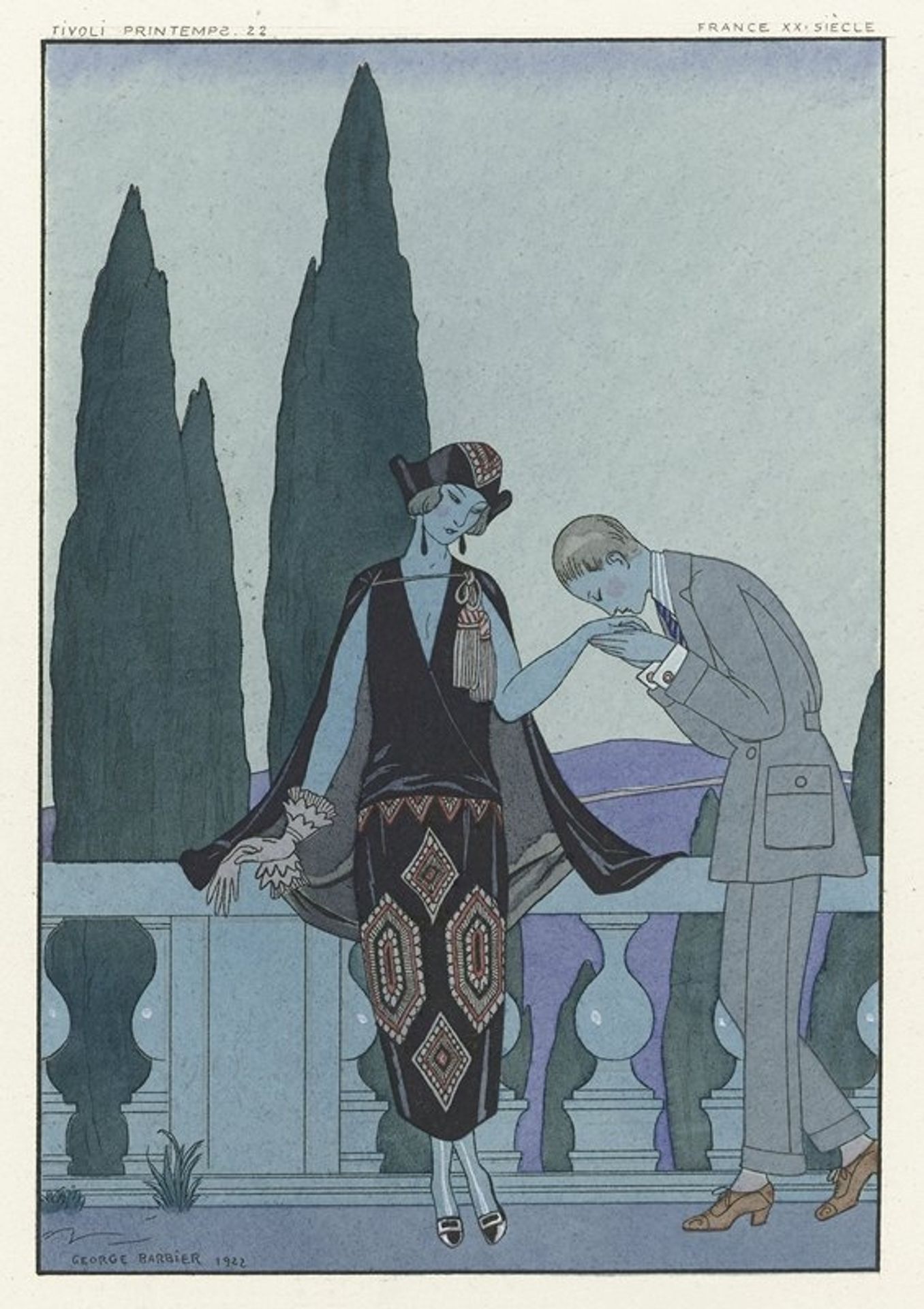 La Villa d’Este ; France XXe siècle by George Barbier