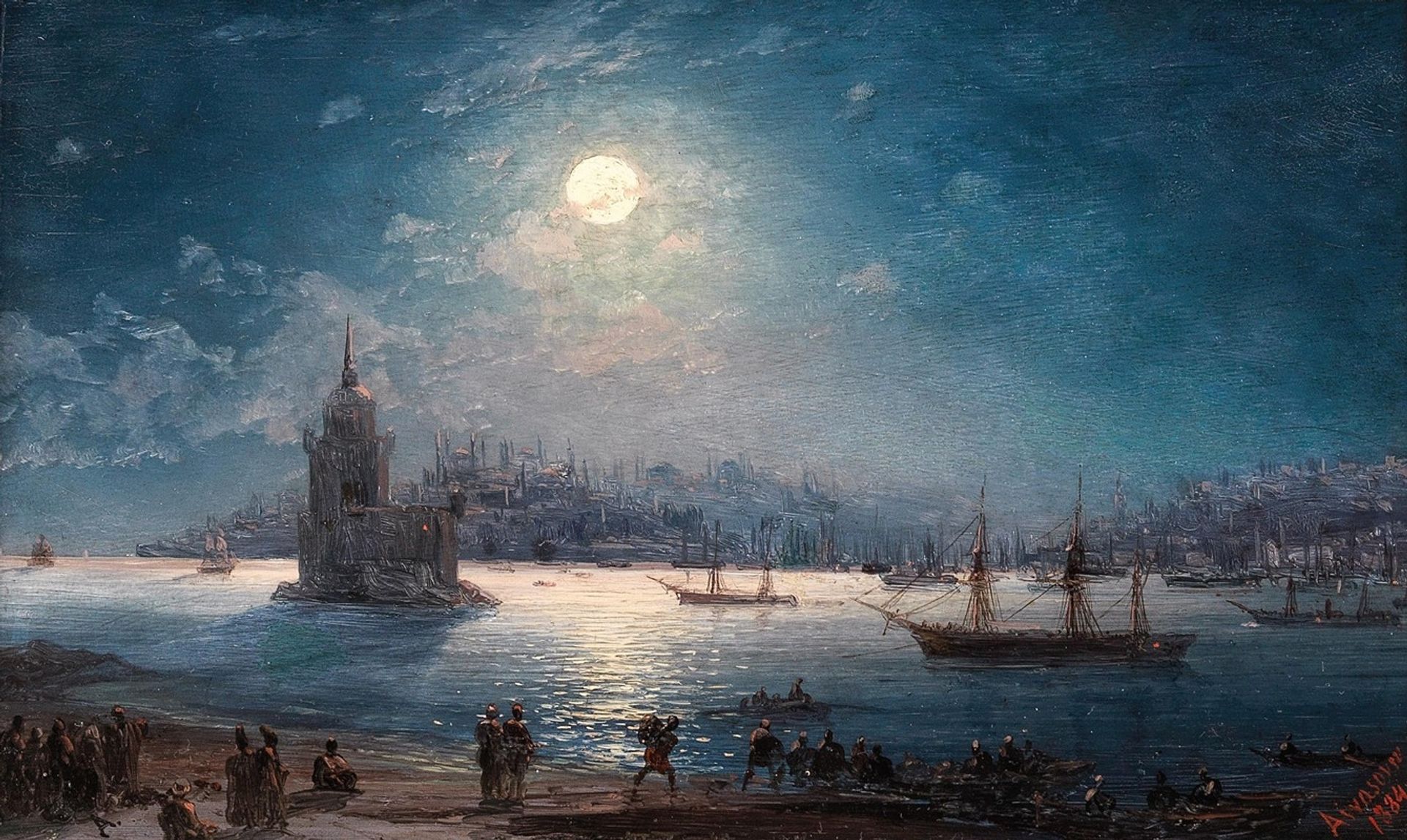 A View of the Bosporus with the Hagia Sophia and the