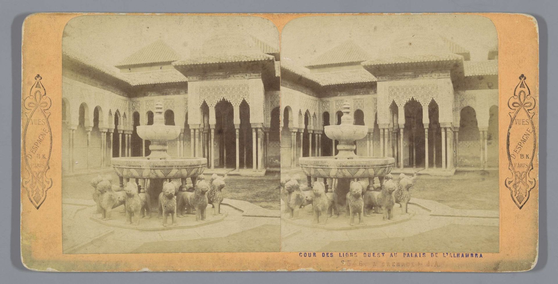 Leeuwenhof in het Alhambra te Granada by Jean Andrieu