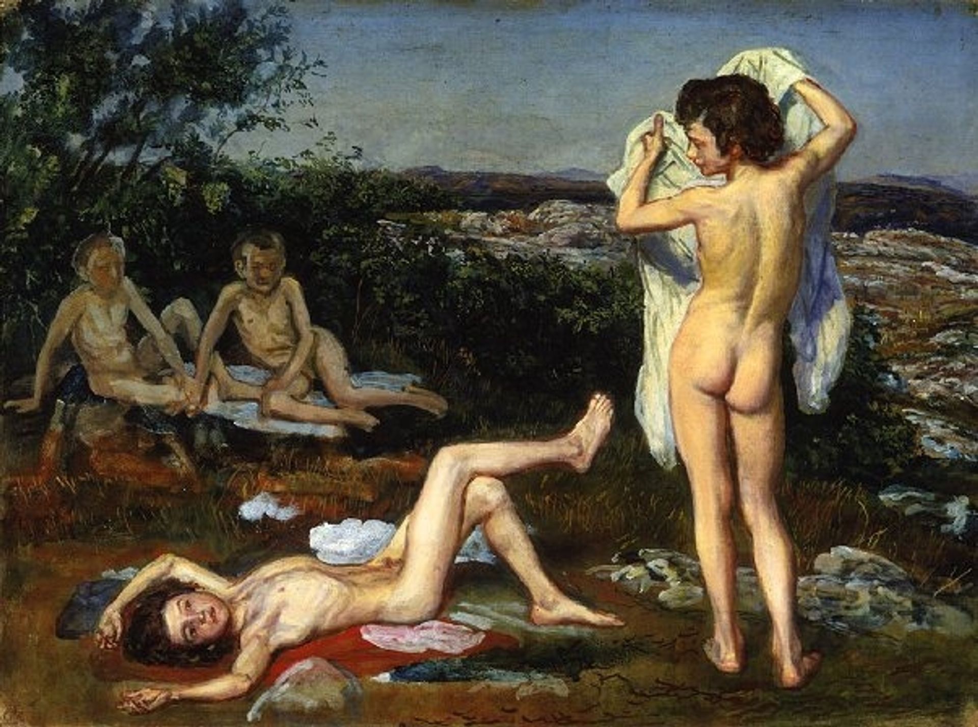 Four nude boys by Alexander Ivanov