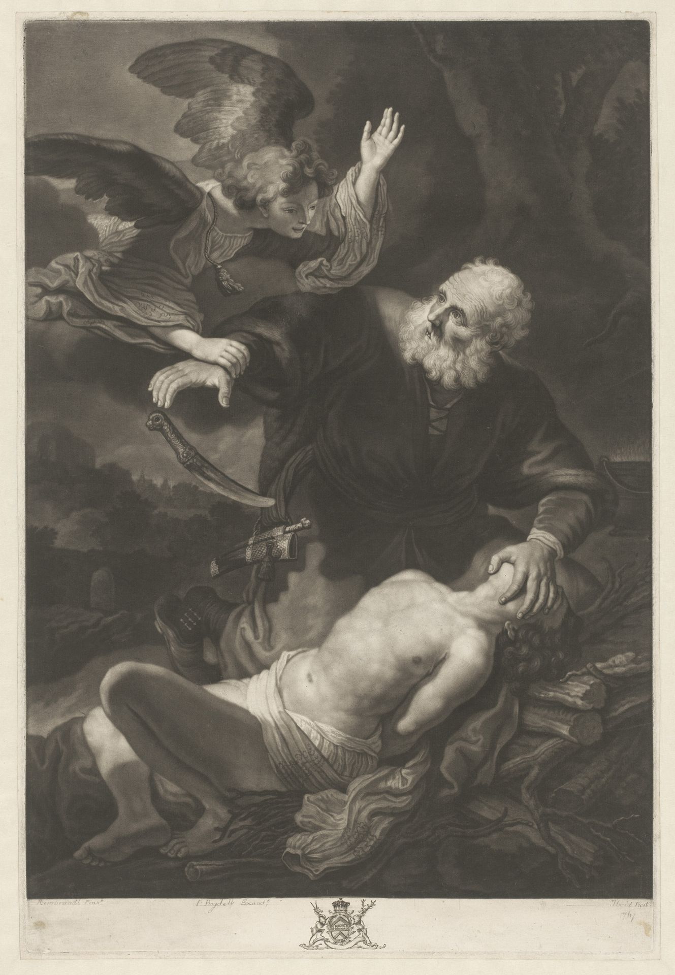 Offer van Abraham by Johann Gottfried Haid