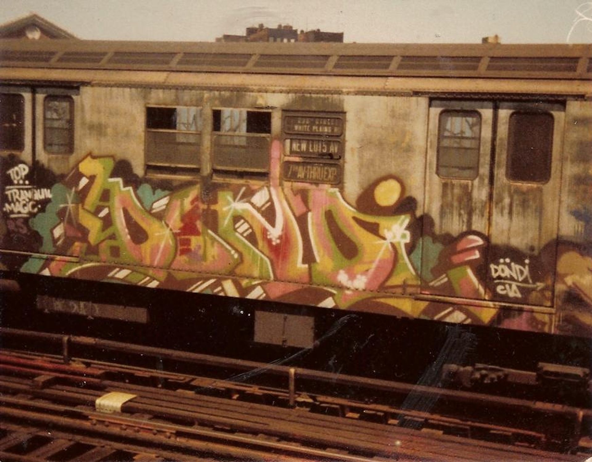 Piece on a R22 Subway Train, New York by Dondi