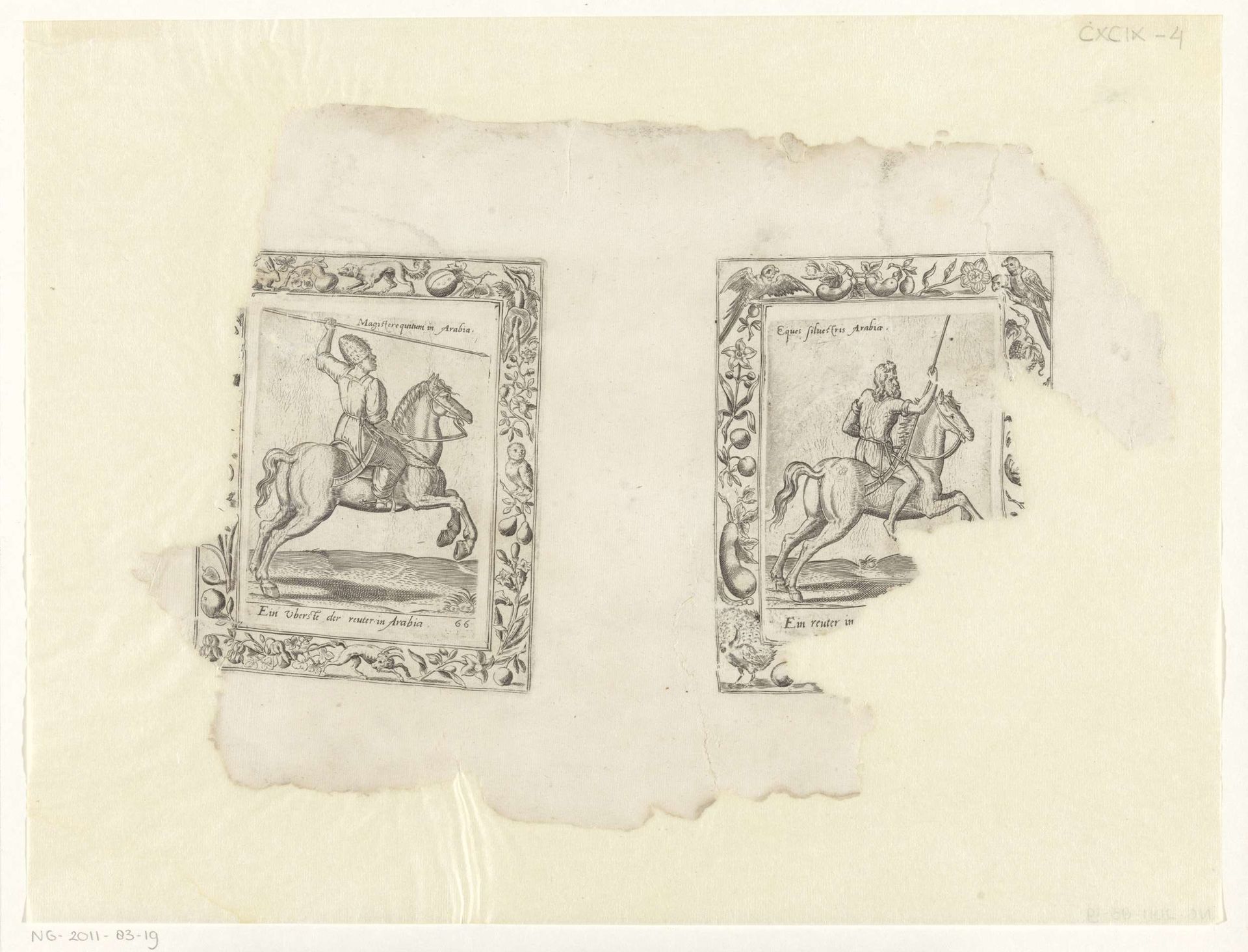 Arabische hoofdman en ruiter by Abraham de Bruyn