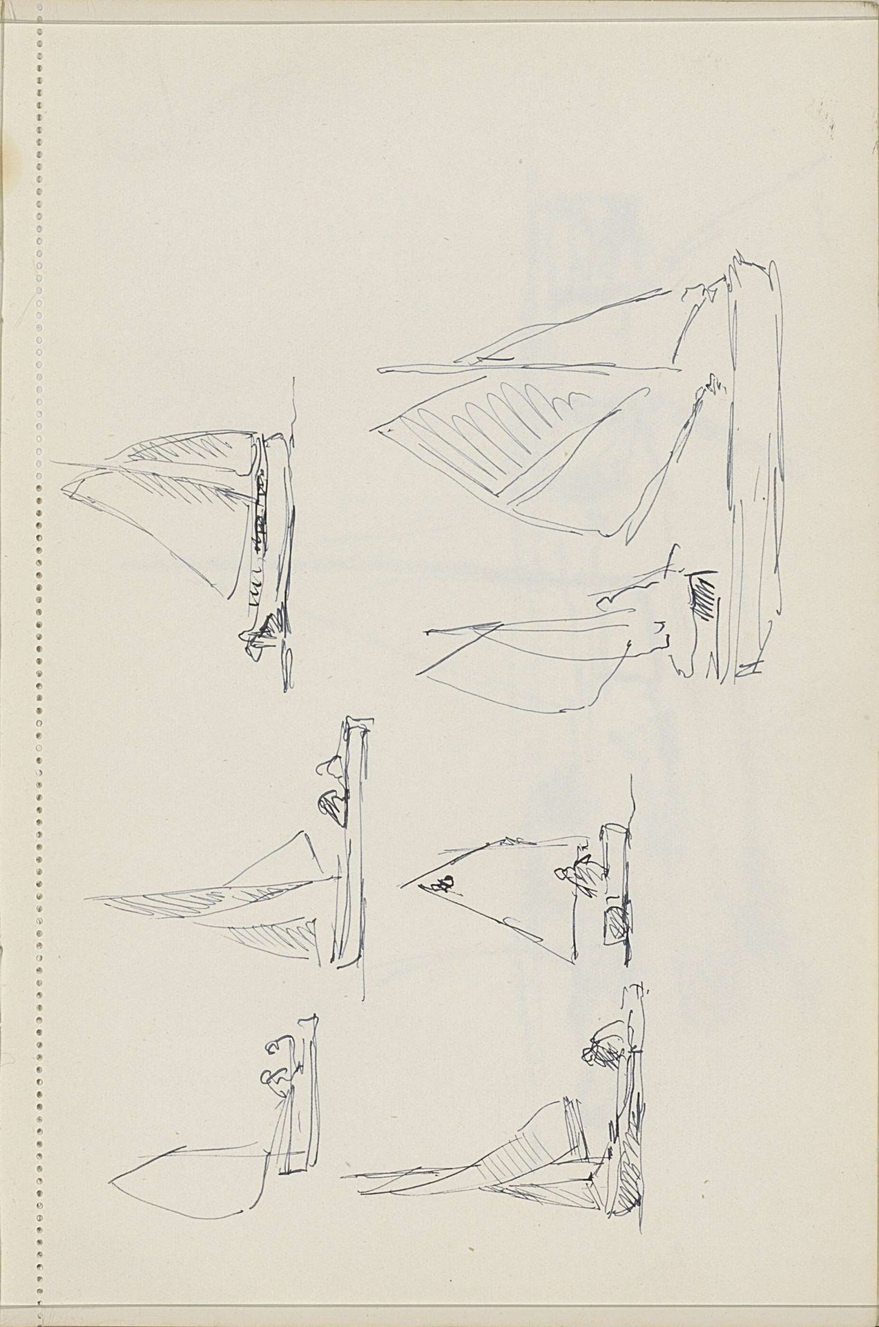 Zes zeilboten by Cornelis Vreedenburgh