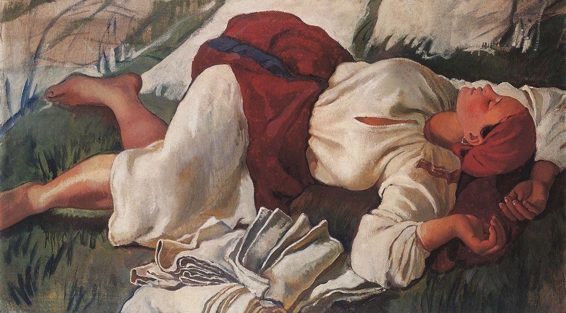 Sleeping Peasant by Zinaida Serebriakova