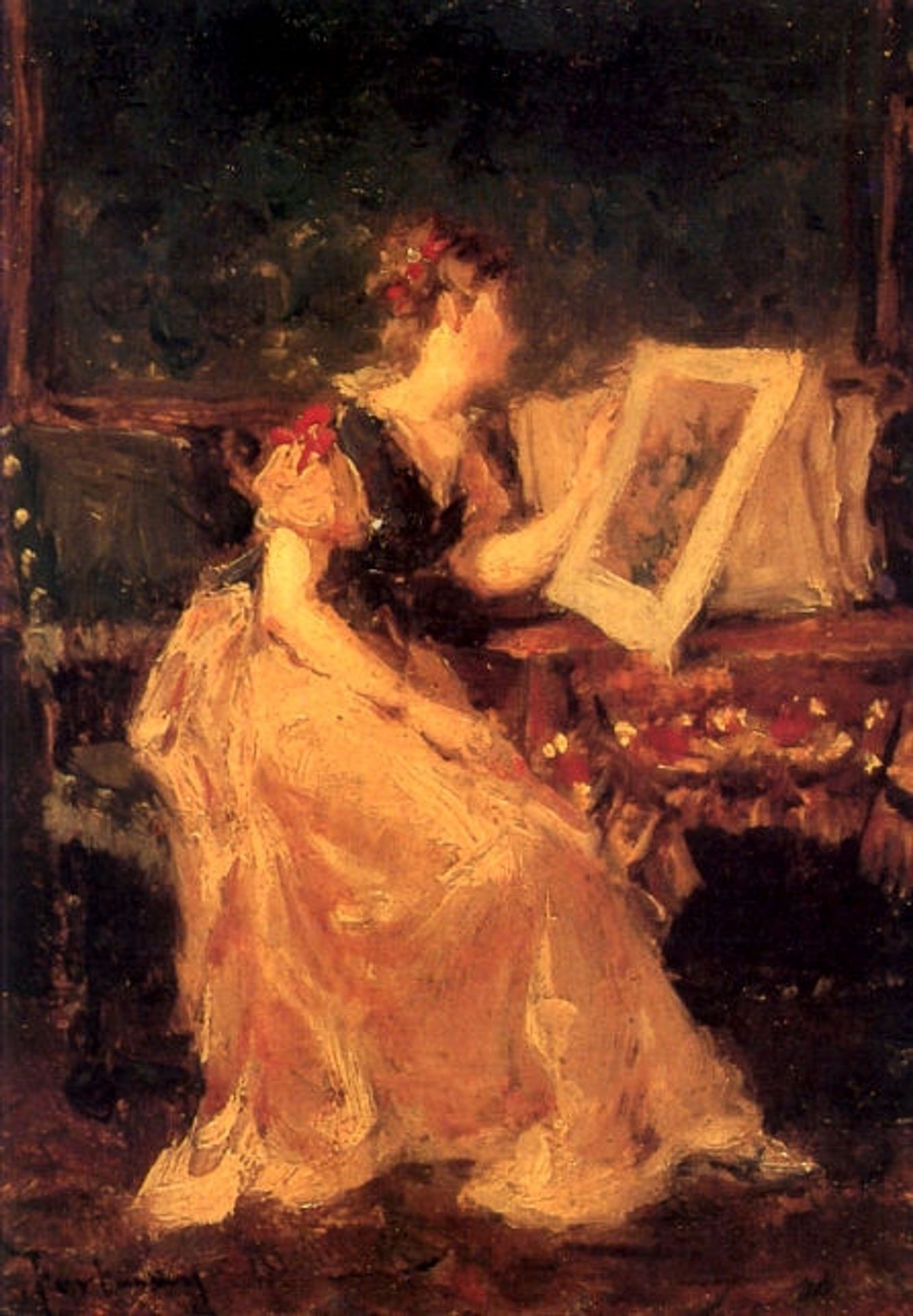 She is fond of prints by Mariano Fortuny Marsal