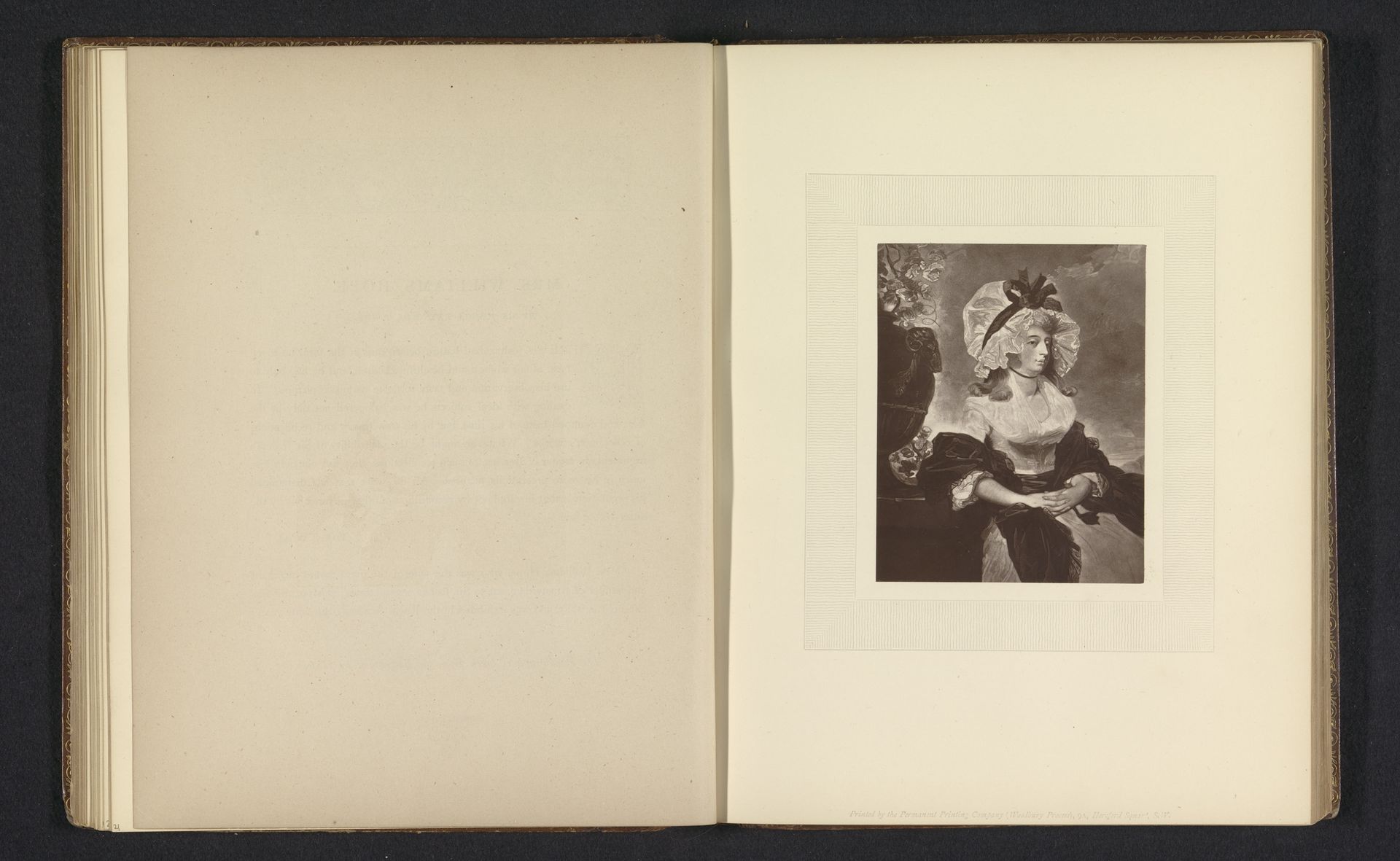 Fotoreproductie van een prent naar een portret van Mrs. Williams Hope door Joshua Reynolds by Anonymous