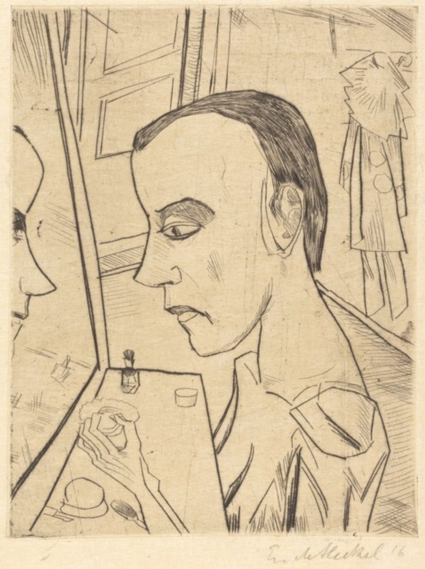 In the Dressing Room (In der Garderobe) by Erich Heckel