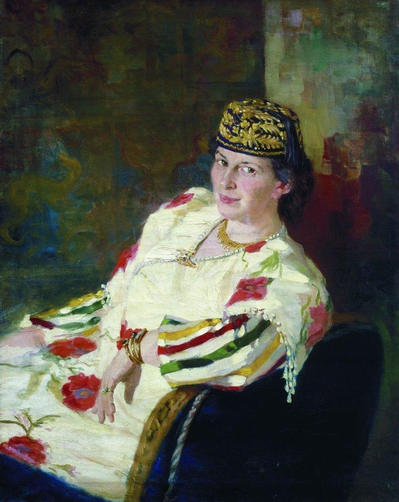 Portrait of Mara Konstantinovna Oliv by Ilya Repin