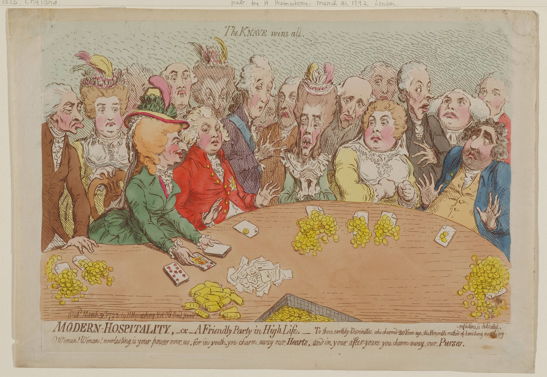 Knave Wins All- MODERN HOSPITALITY by James Gillray