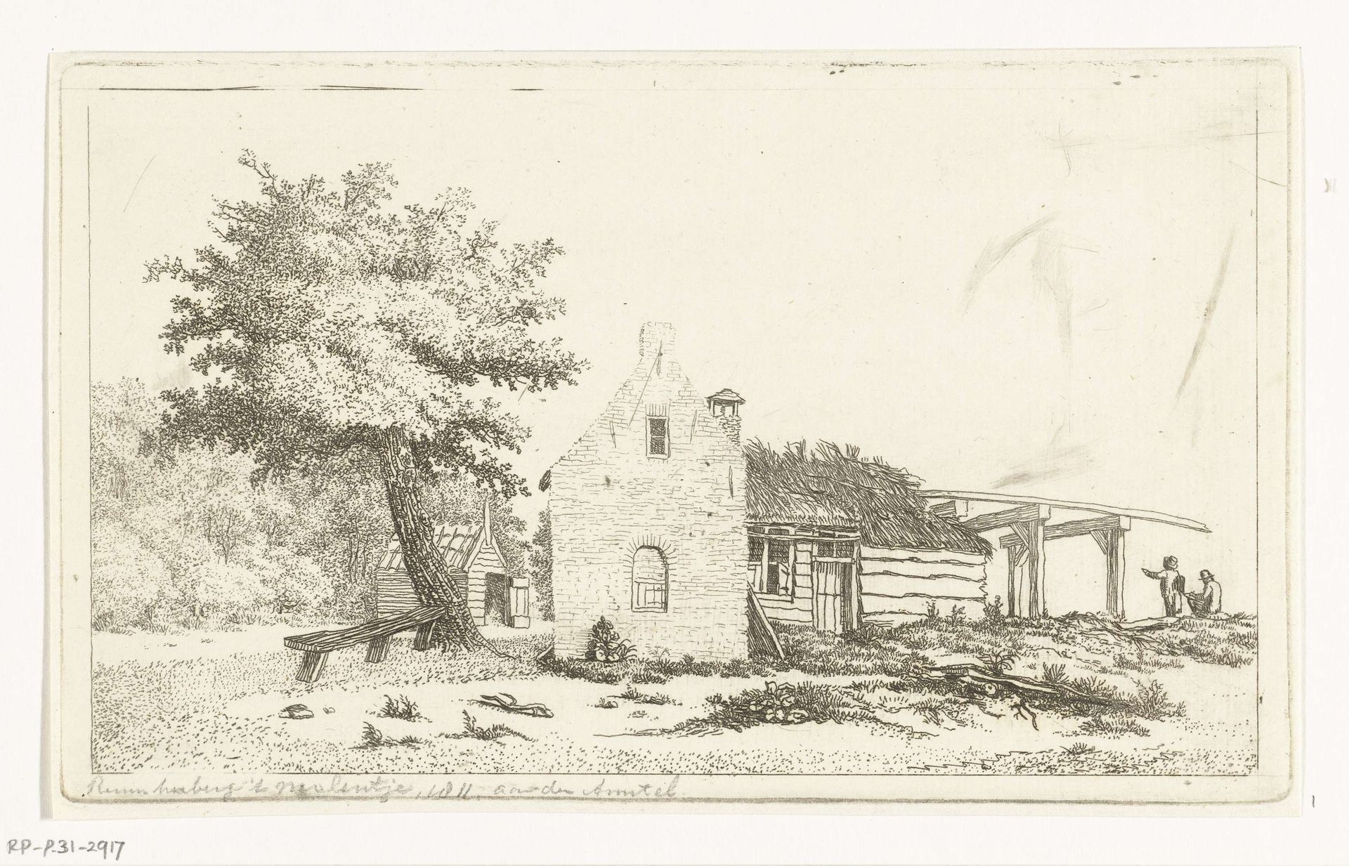 Ruïne van herberg het Molentje aan de Amstel by Anthonie van den Bos