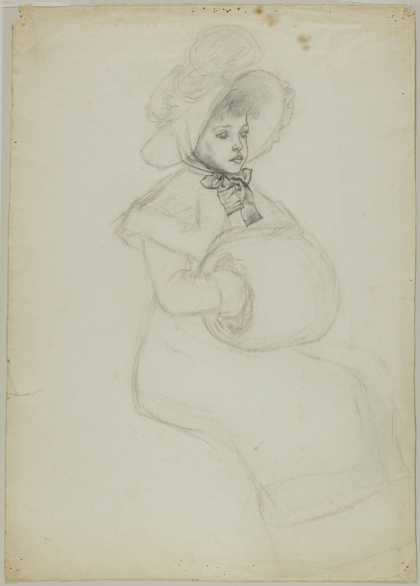 Seated Girl with Muff by Kate Greenaway