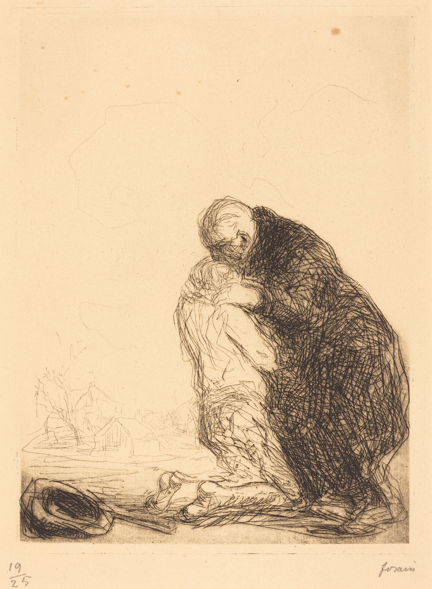 The Return of the Prodigal Son (third plate) by Jean-Louis Forain