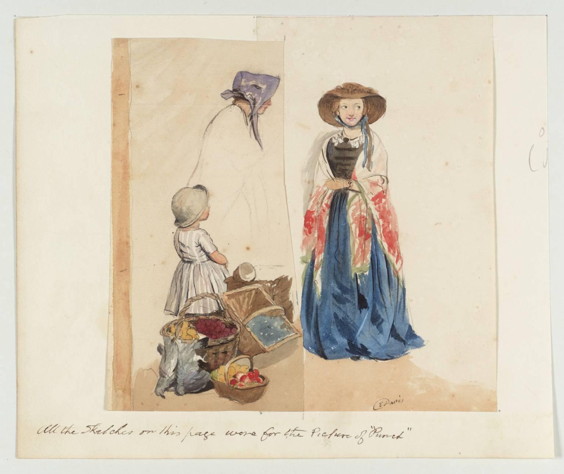 Studies of a Child and Two Women by  Edward Thompson  of Worcester Davis