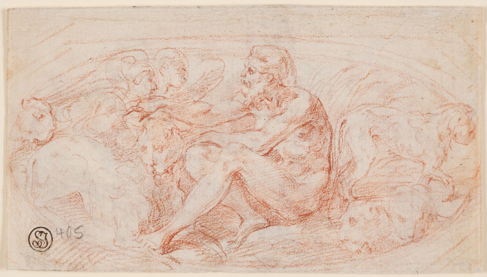 Daniel in the lion's den by Parmigianino