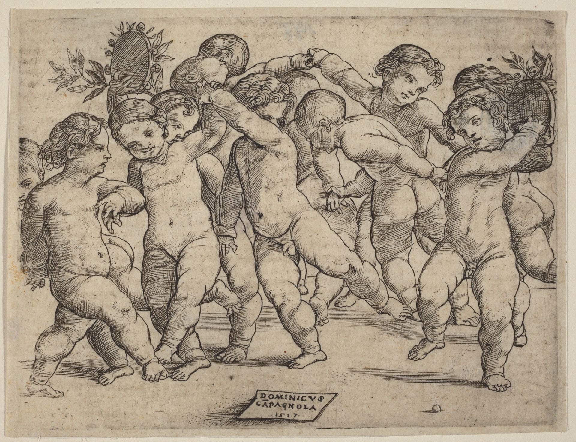 Twelve Children Dancing by Domenico Campagnola