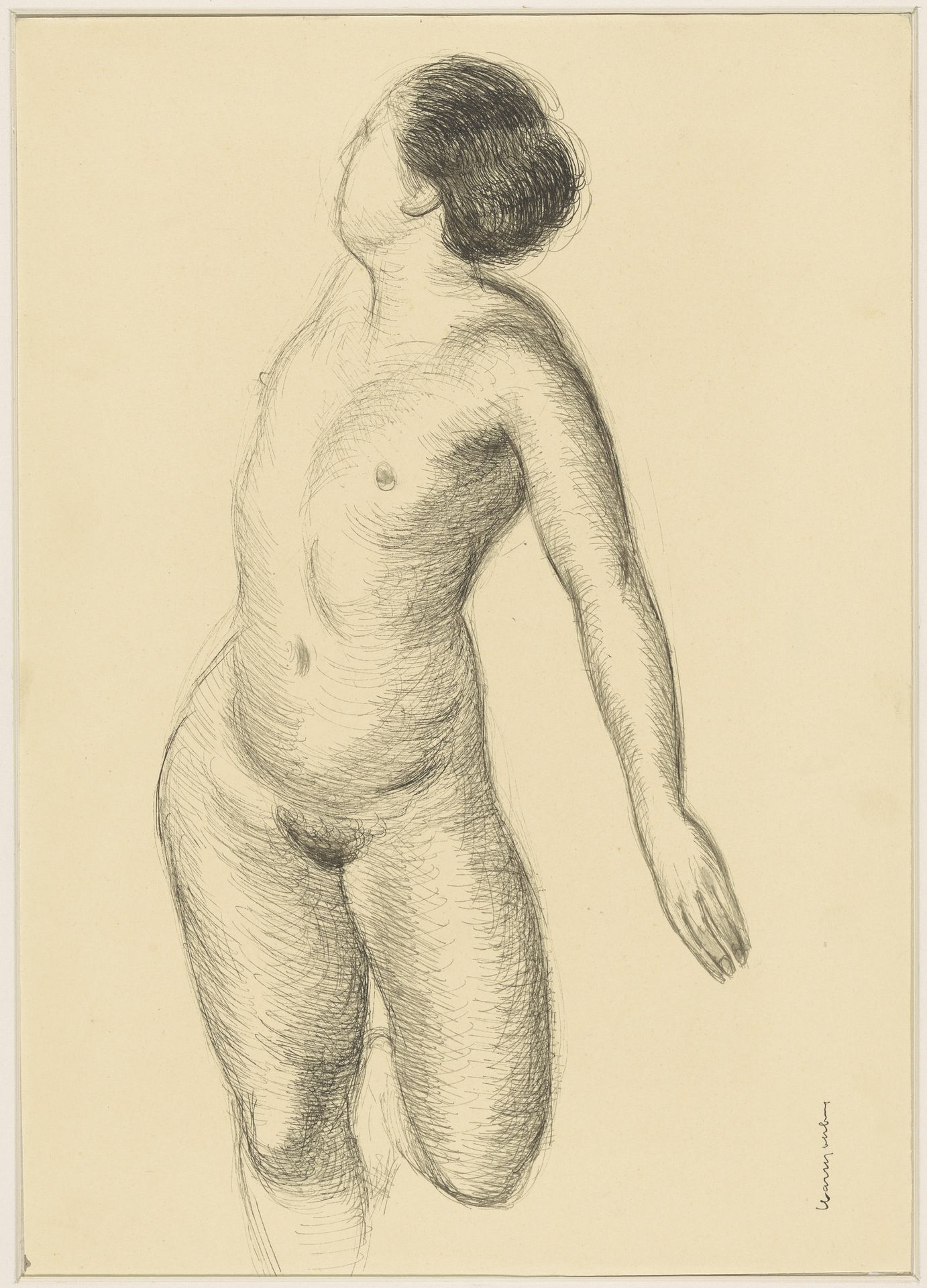 Liggende naakte vrouw by Harrie Verburg