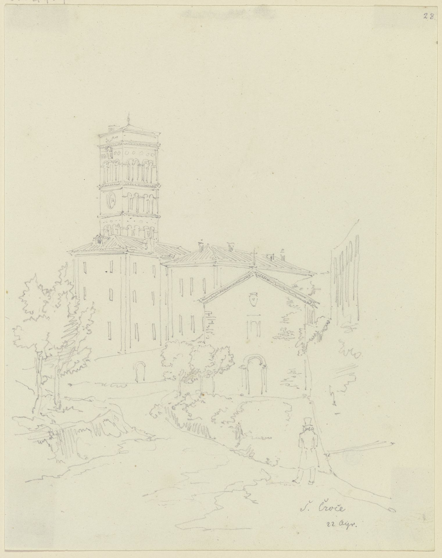 S. Croce in Gerusalemme in Rom by Friedrich Maximilian Hessemer